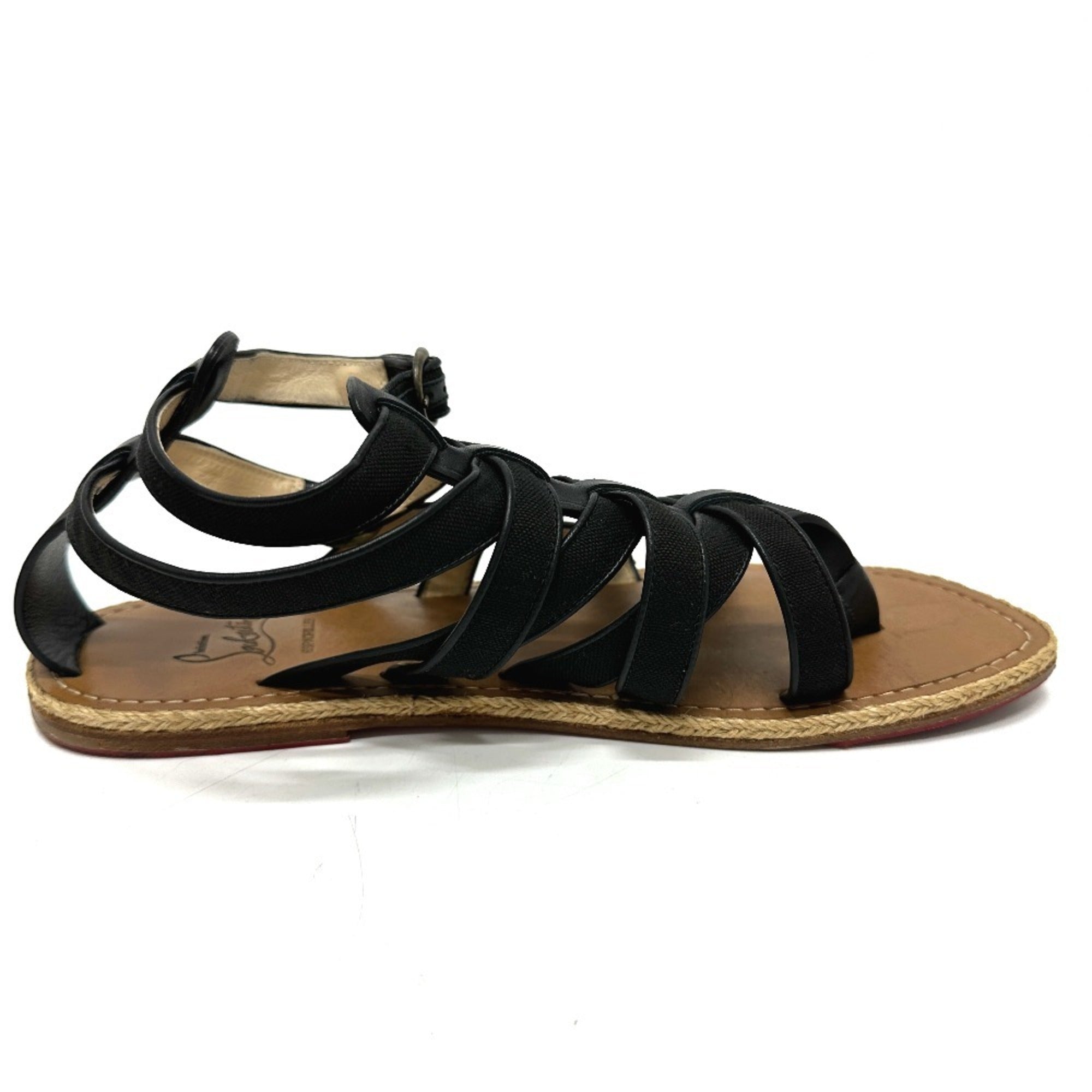Christian Louboutin Black Brown Sandals (Pre-Owned)