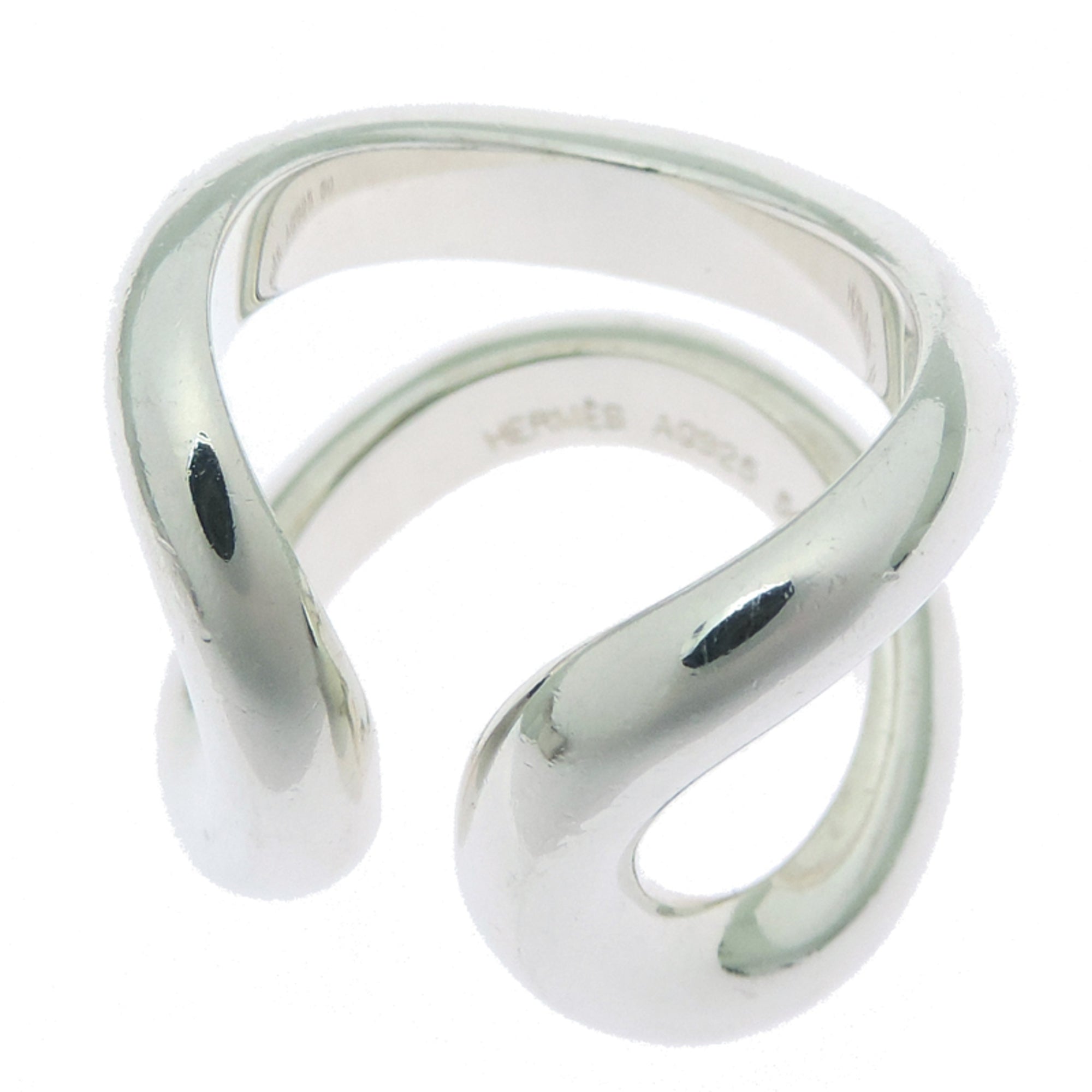 Hermes Silver 925 Band Ring (Pre-Owned)