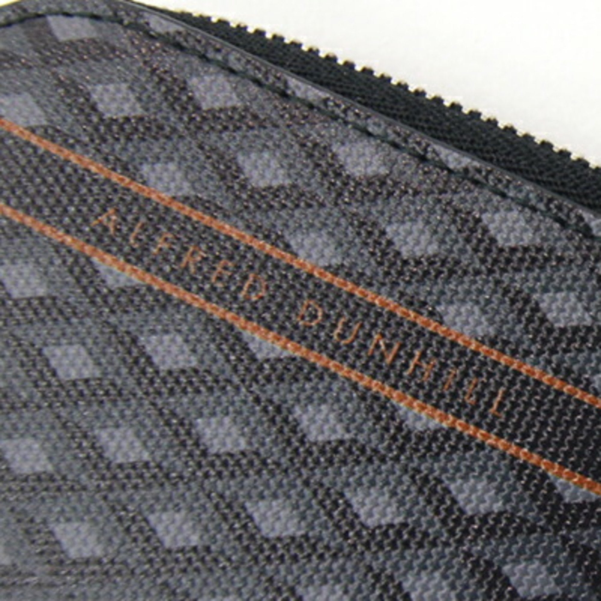 Dunhill Black Gray Pvc Leather Coin Purse/Coin Case (Pre-Owned)