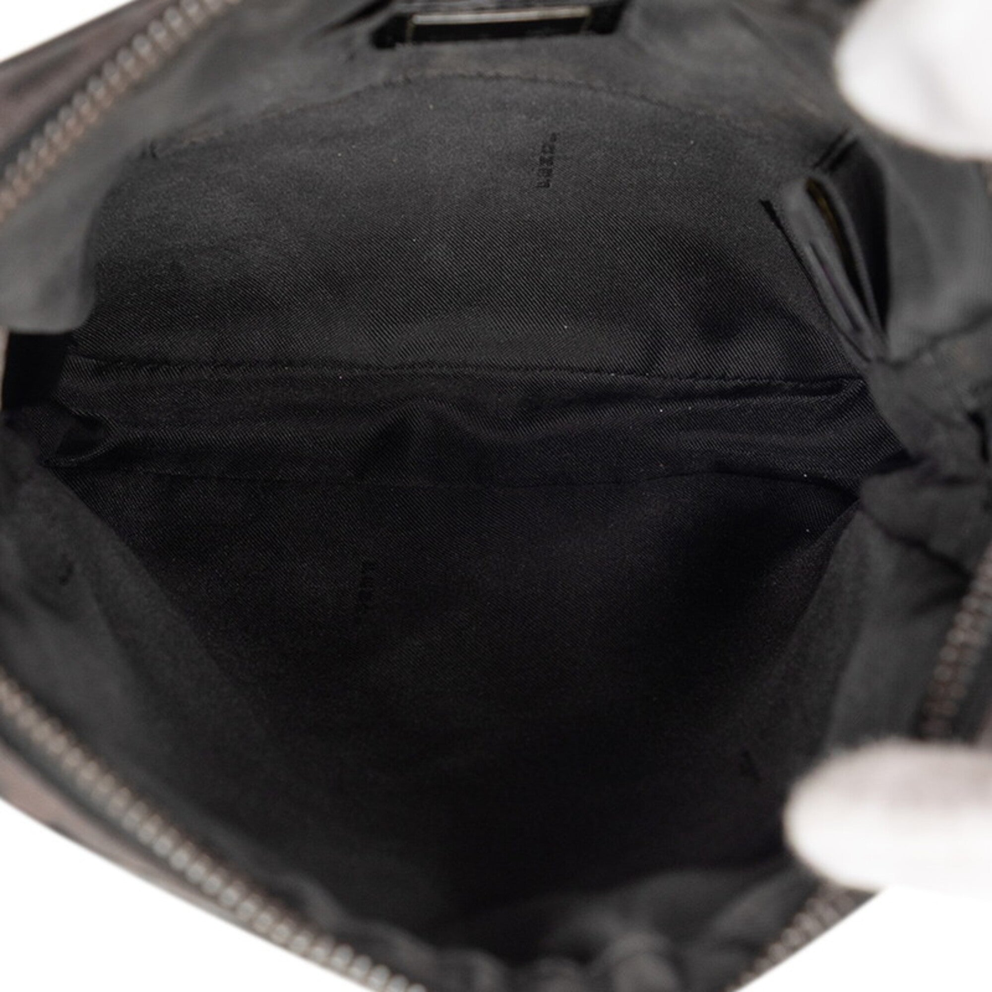 Fendi Black Canvas Leather Shoulder Bag (Pre-Owned)