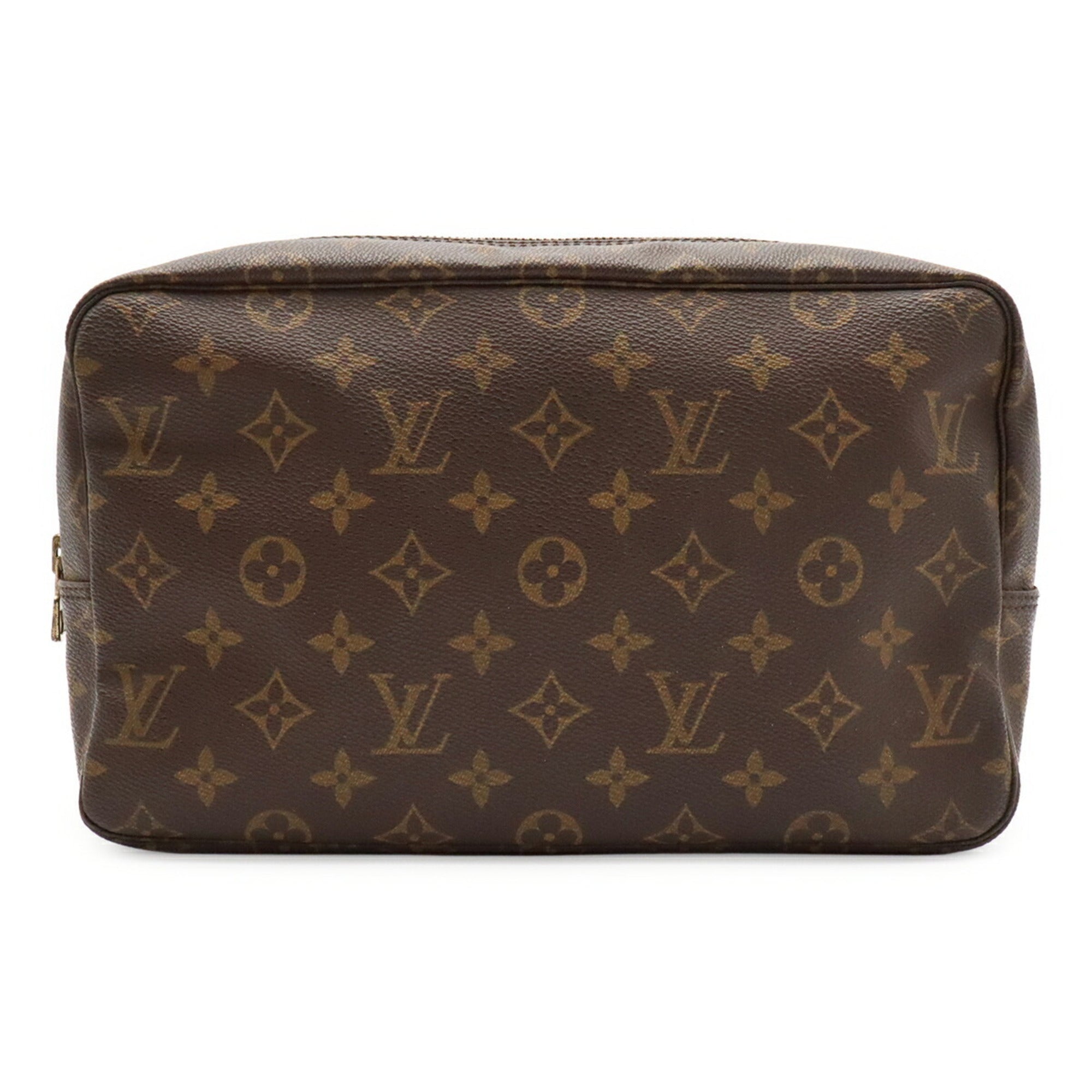 Louis Vuitton Brown Monogram Canvas Clutch Bag Pouch (Pre-Owned)