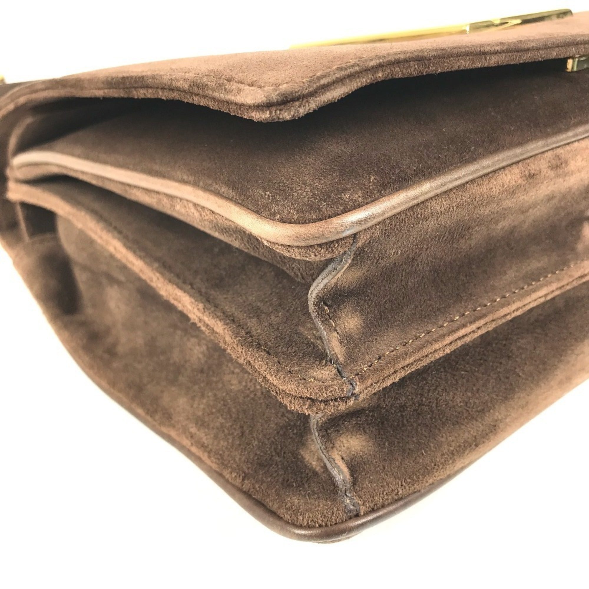 Fendi Brown Suede Shoulder Bag (Pre-Owned)