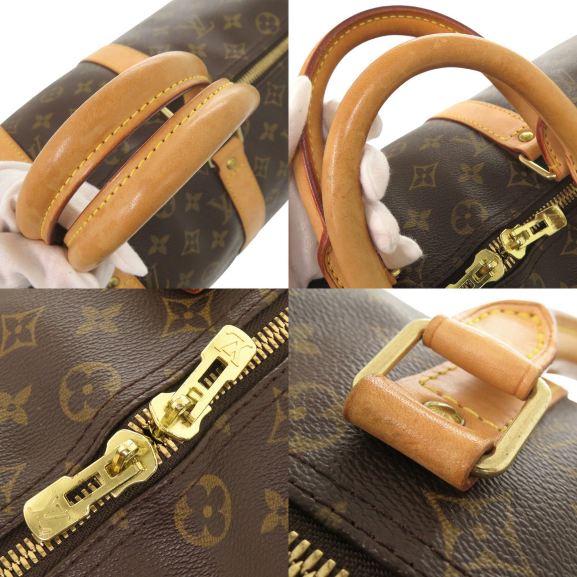 Louis Vuitton Brown Monogram Canvas Boston Bag (Pre-Owned)