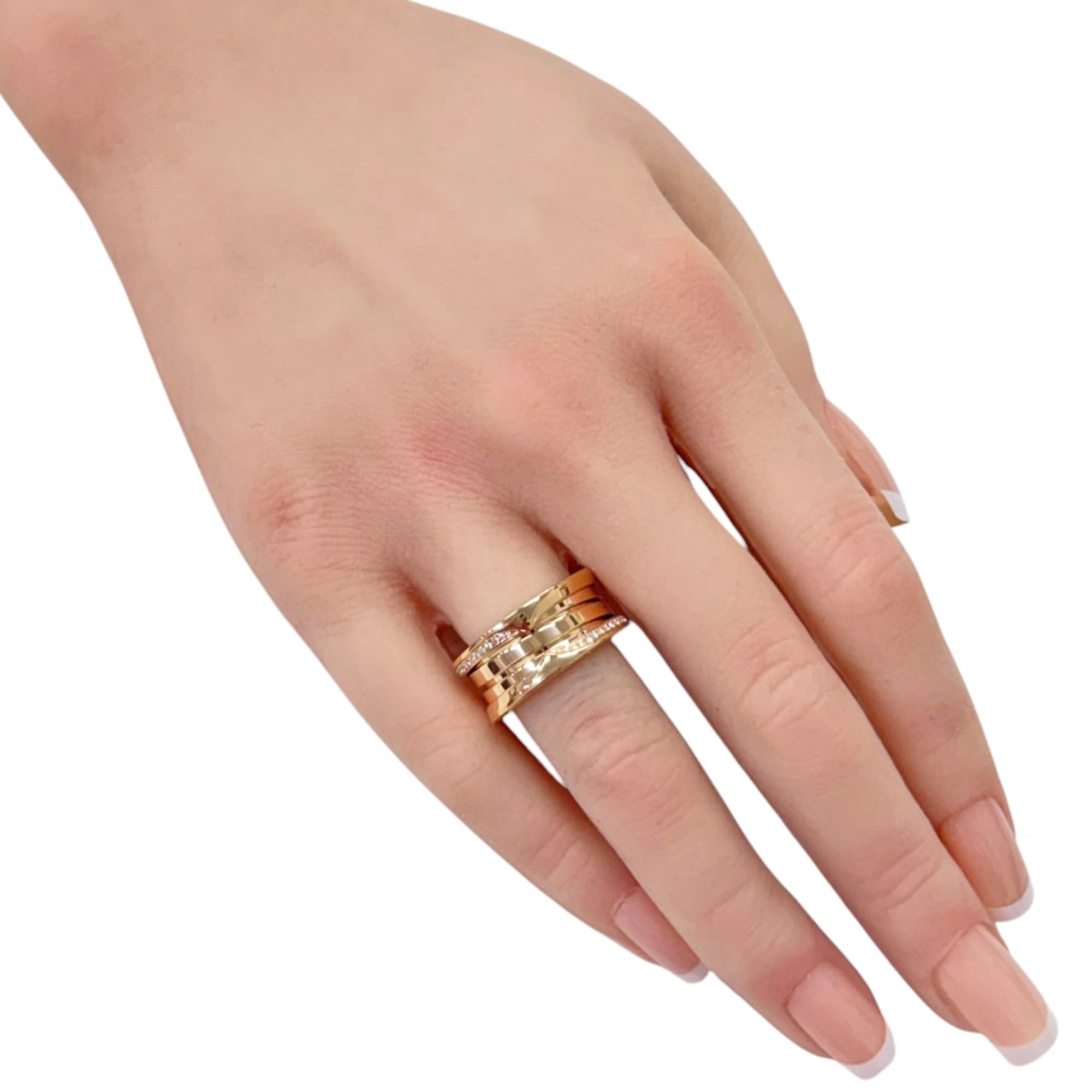 Bvlgari Gold Pink Gold (18K) Band Ring (Pre-Owned)