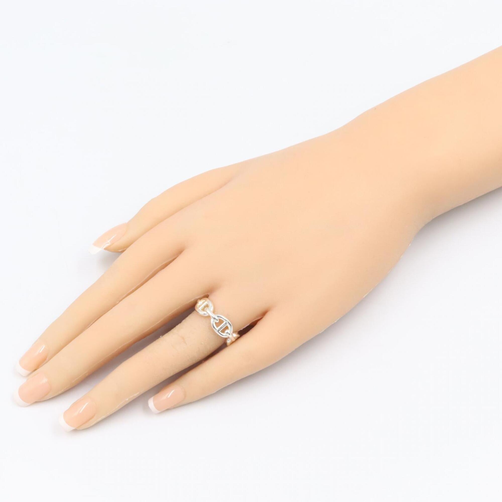 Hermes Silver Silver 925 Band Ring (Pre-Owned)