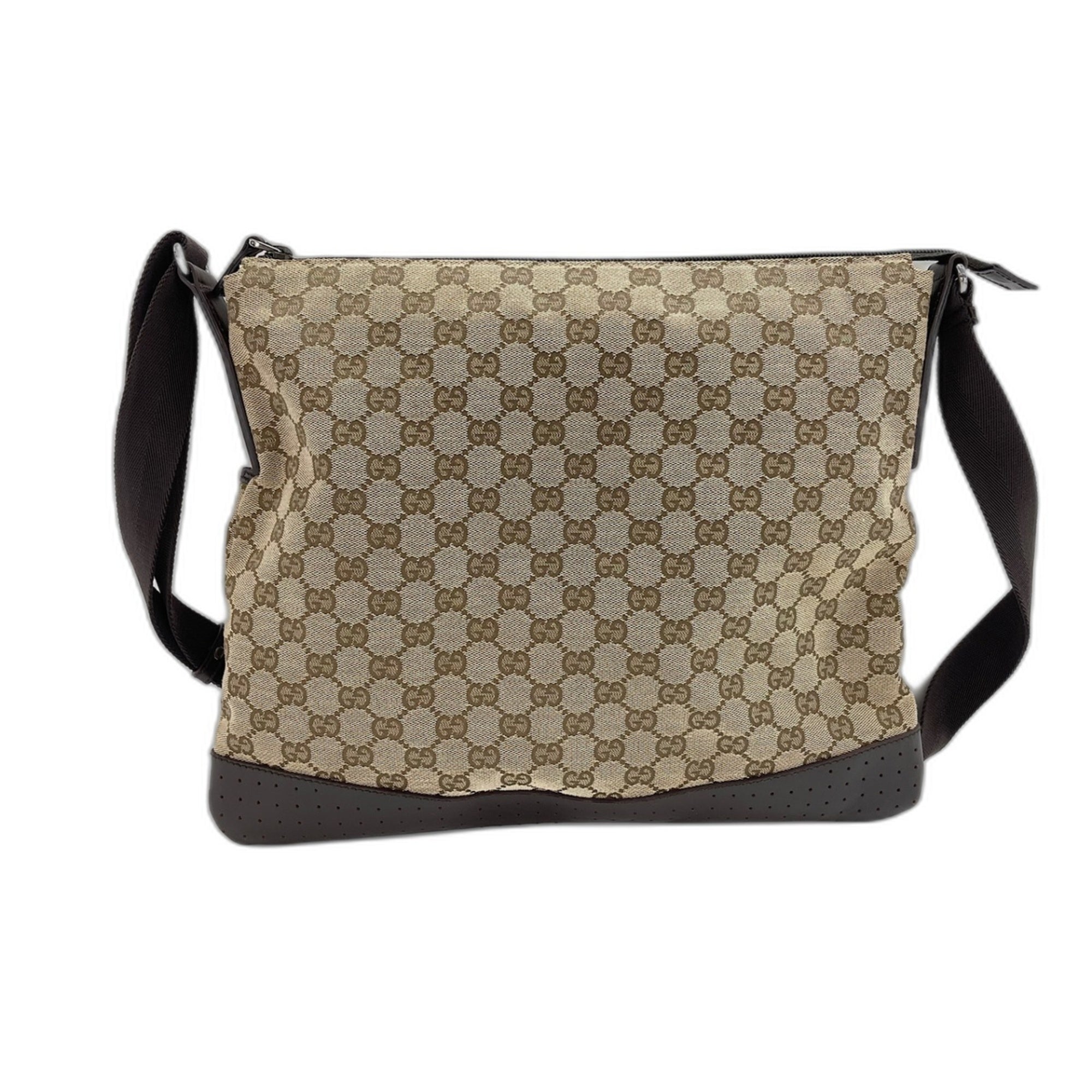 Gucci Brown Clear Gg Canvas Shoulder Bag (Pre-Owned)