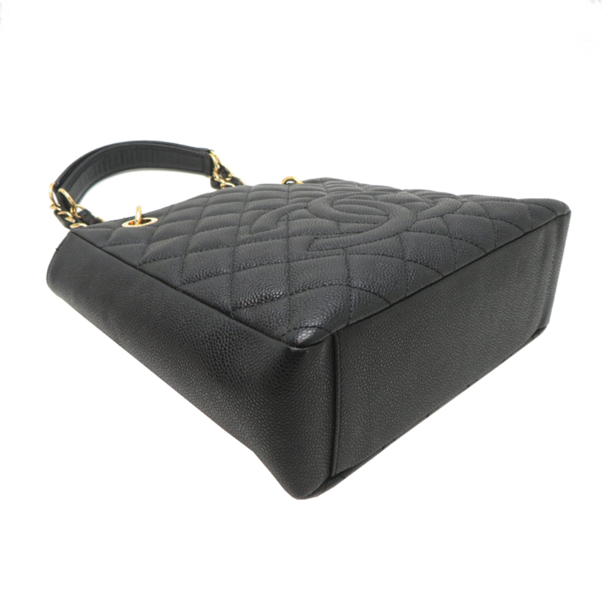 Chanel Black Grained Calfskin Tote Bag (Pre-Owned)