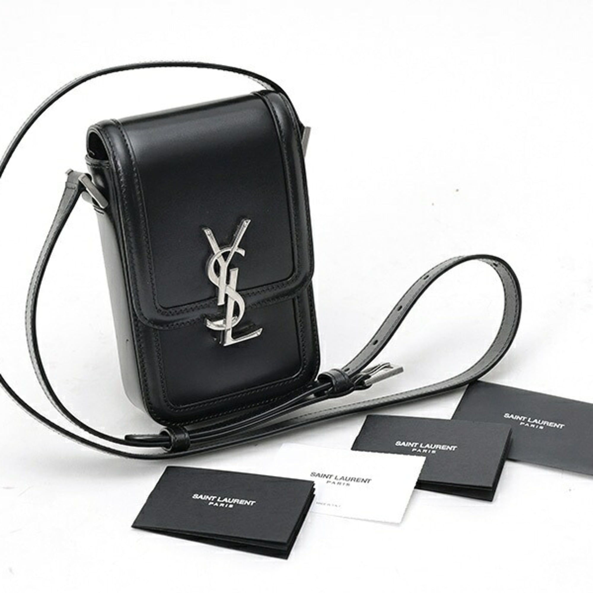 Saint Laurent Black Leather Shoulder Bag (Pre-Owned)