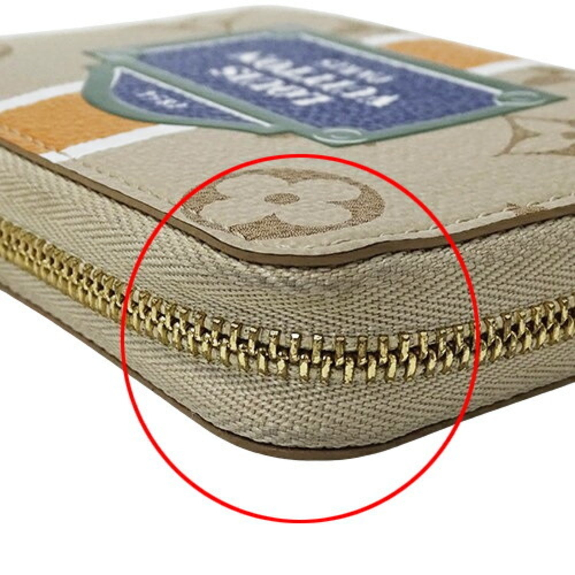Louis Vuitton Amethyst Beige Monogram Canvas Coin Purse/Coin Case (Pre-Owned)