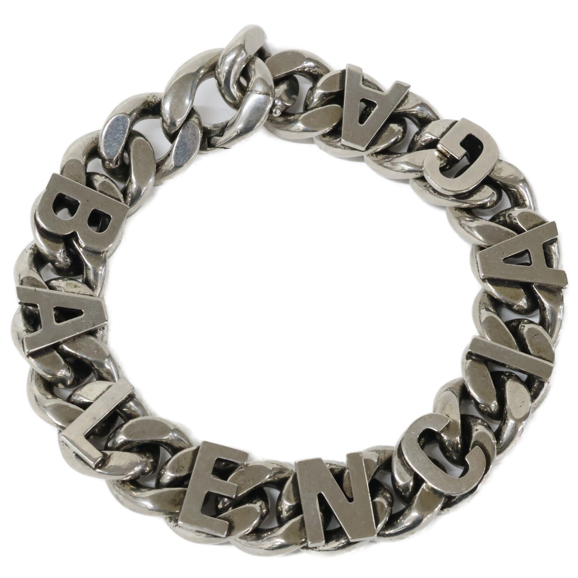 Balenciaga Silver Brass Charm Bracelet (Pre-Owned)