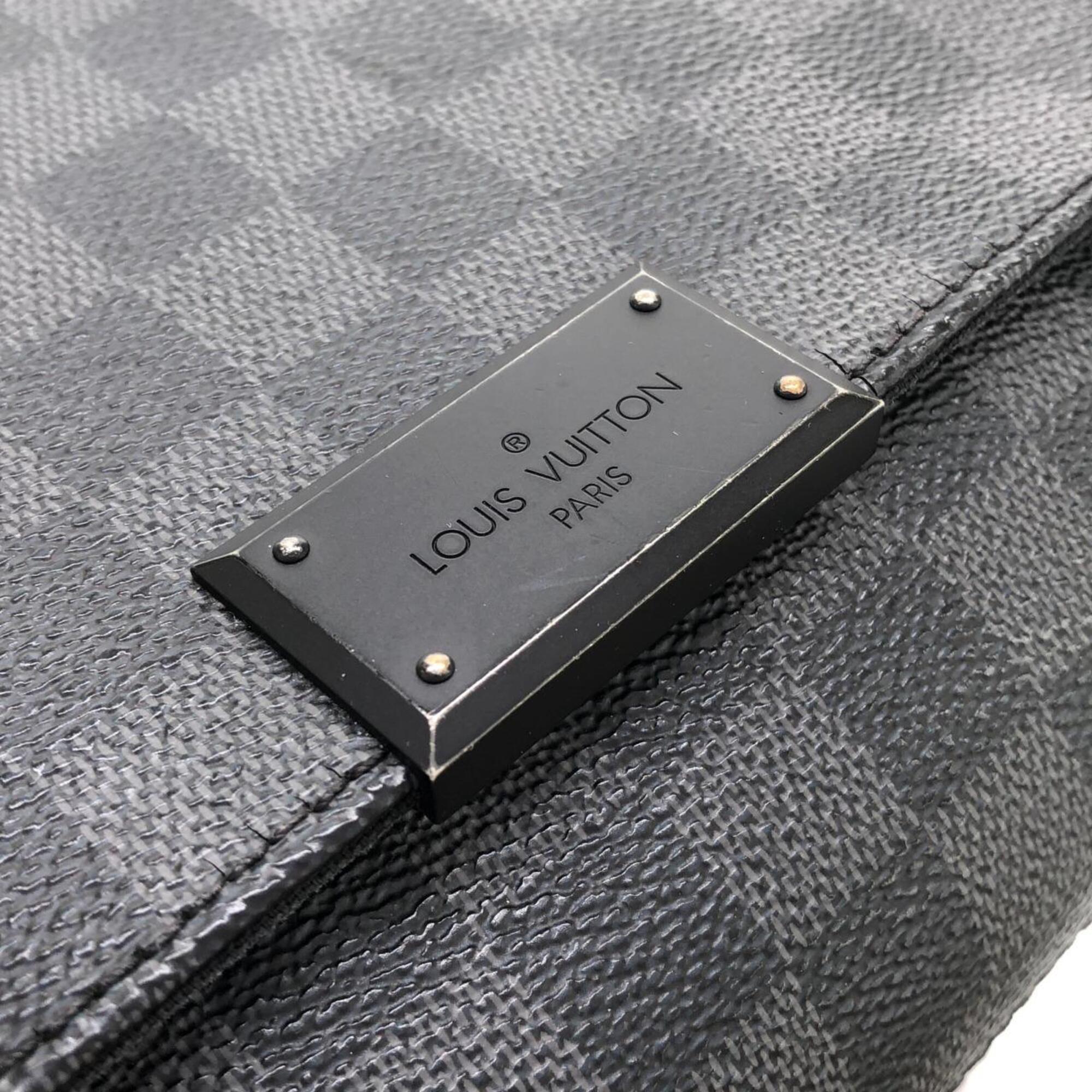 Louis Vuitton Graphite Coated Canvas Shoulder Bag (Pre-Owned)