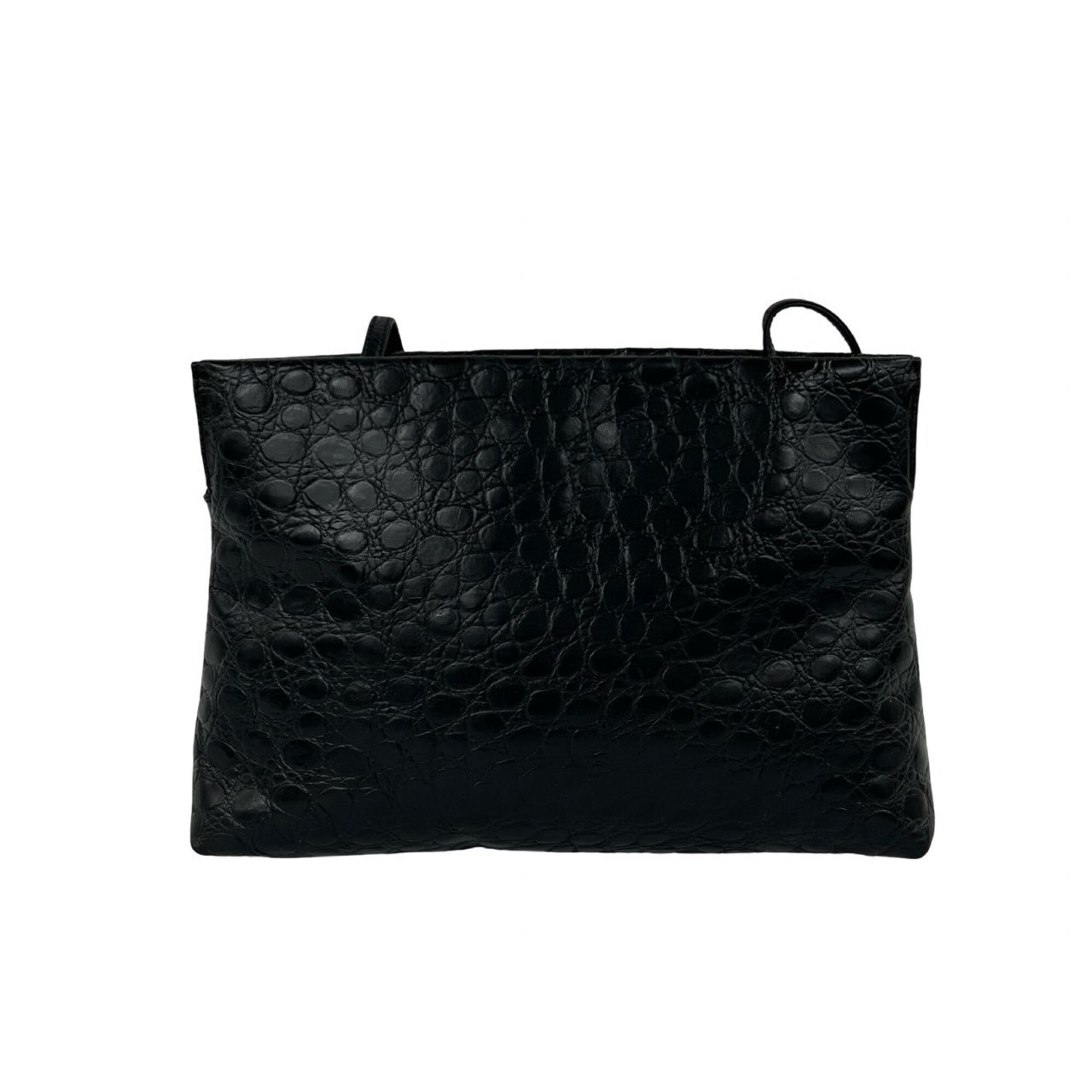 Salvatore Ferragamo Black Leather Shoulder Bag (Pre-Owned)