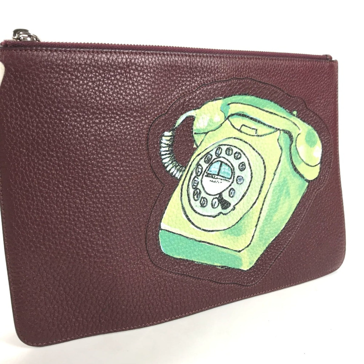 Fendi Brown Leather Clutch Bag (Pre-Owned)
