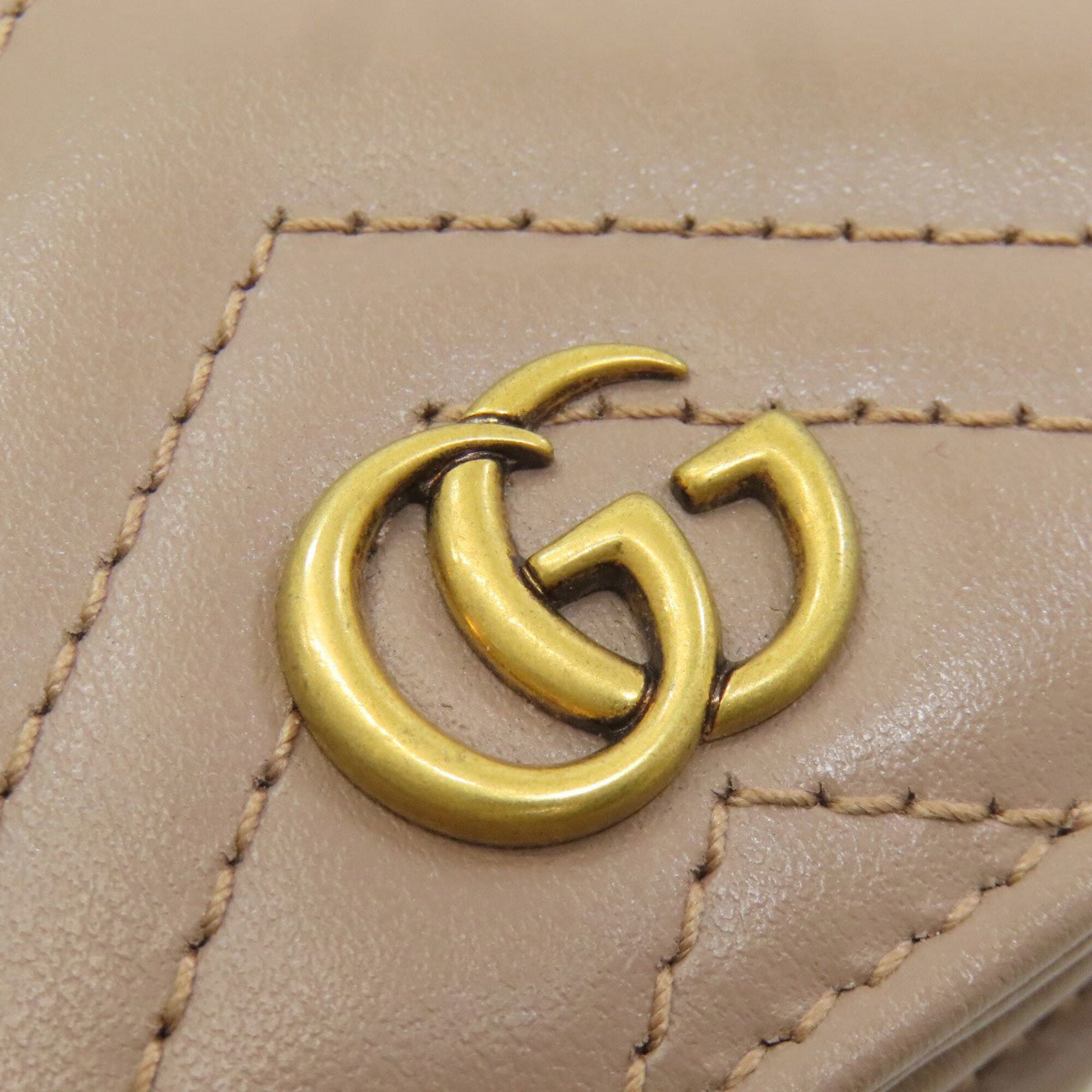 Gucci Pink Beige Leather Wallet (Bi-Fold) (Pre-Owned)