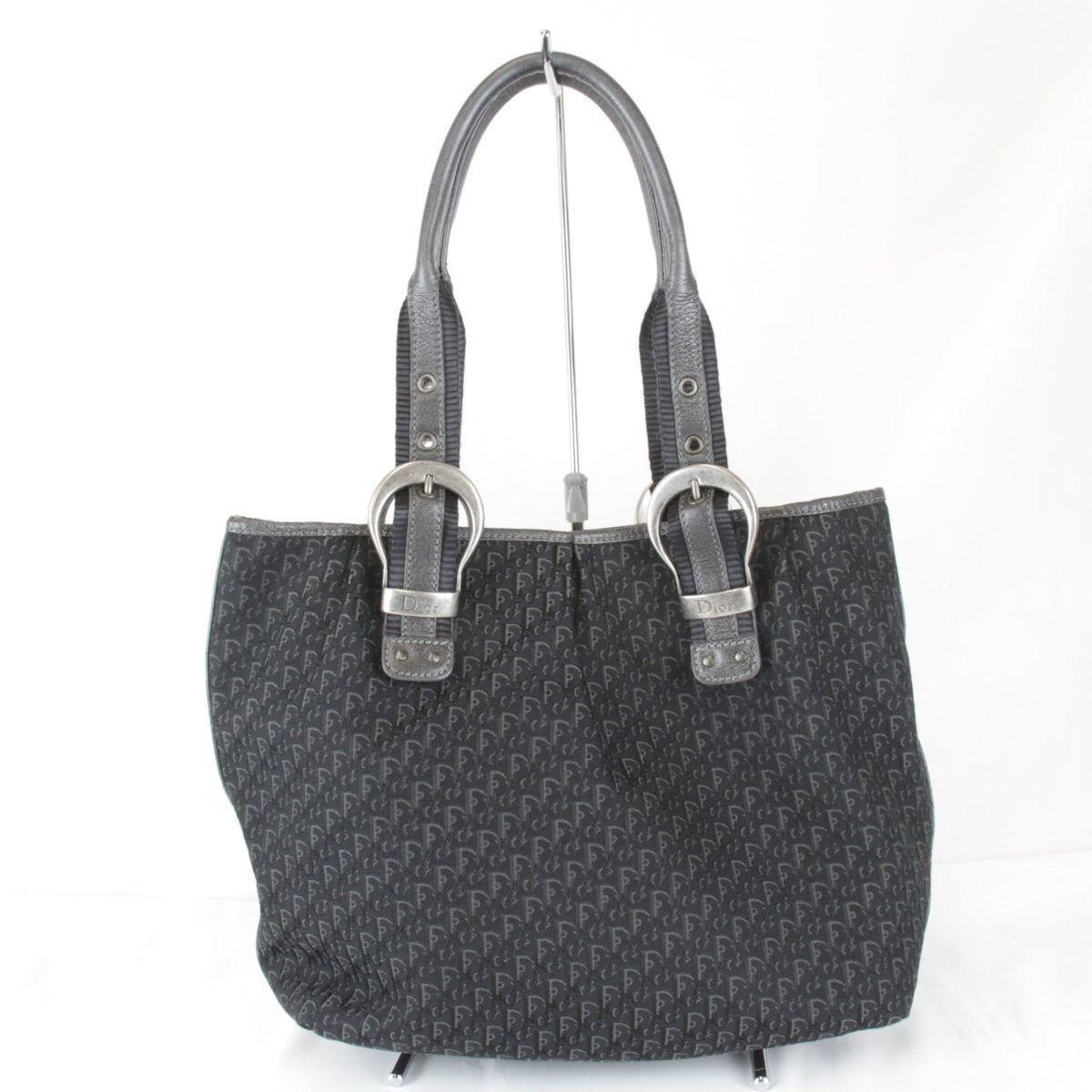 Christian Dior Trotter Black Canvas Tote Bag (Pre-Owned)