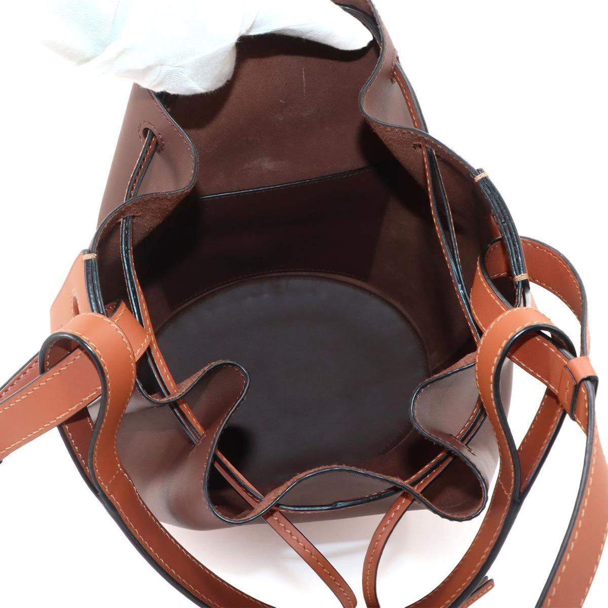 Loewe Brown Leather Handbag Shoulder Bag (Pre-Owned)