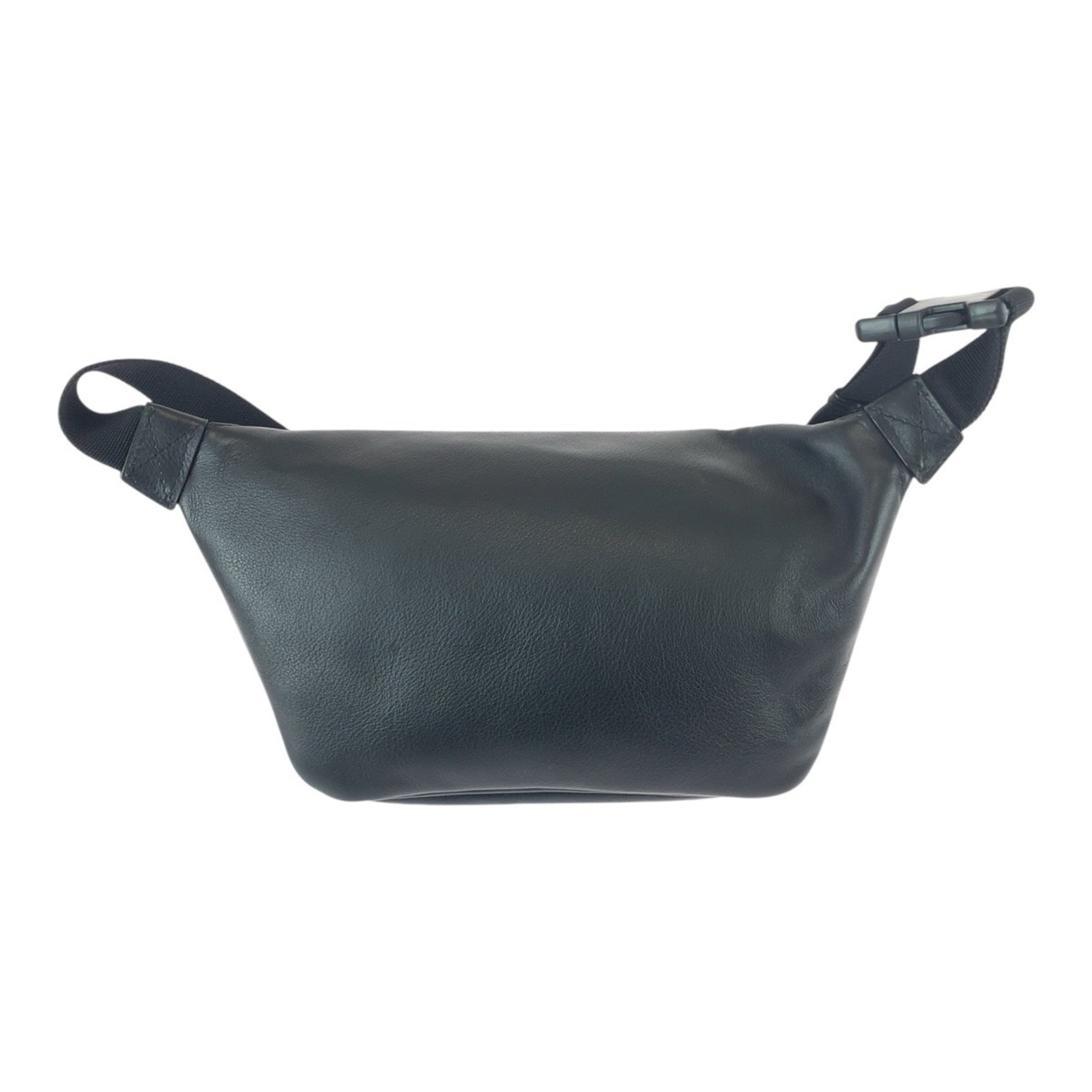 Balenciaga Black White Leather Fanny Pack Sling Bag (Pre-Owned)