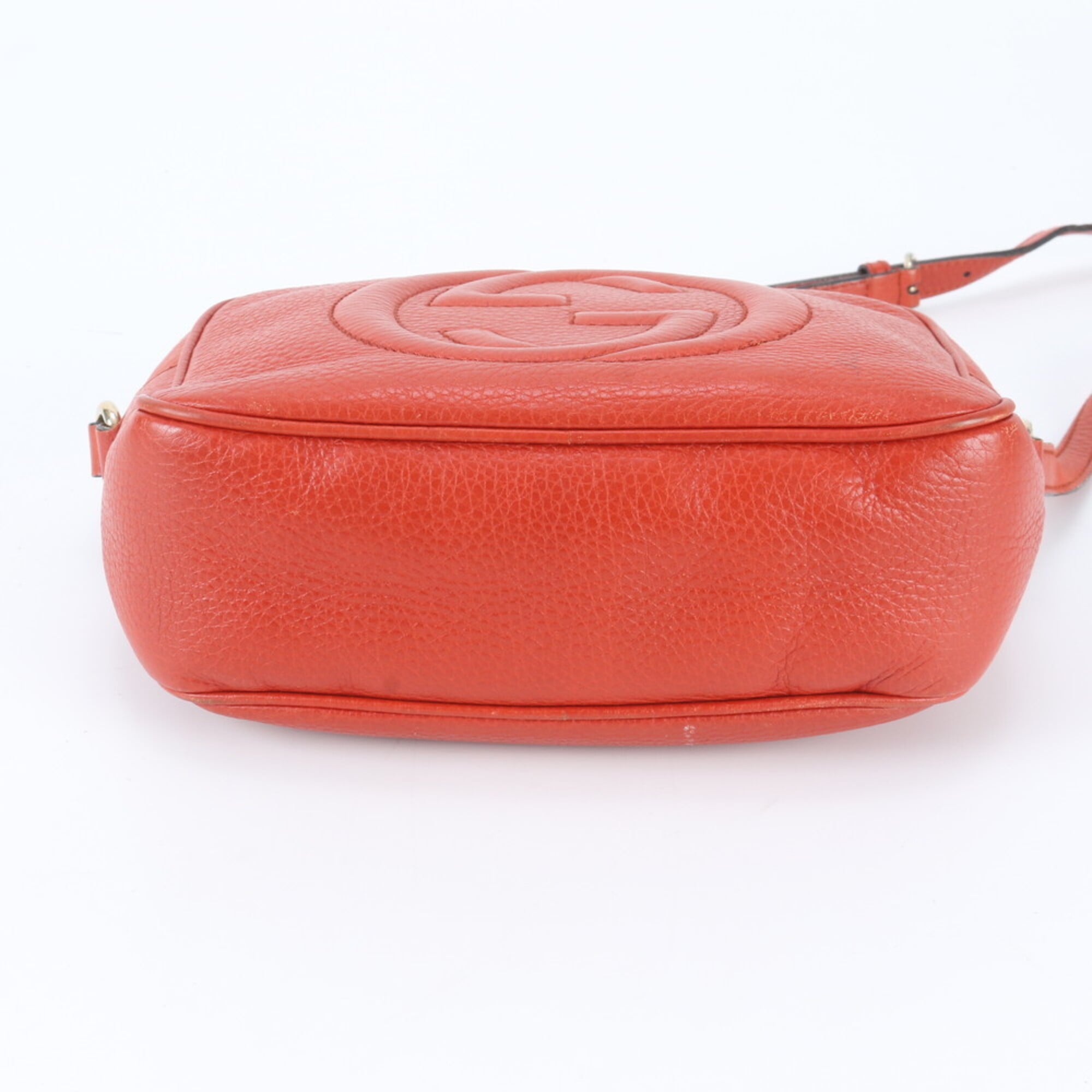 Gucci Soho Red Color Leather Shoulder Bag (Pre-Owned)