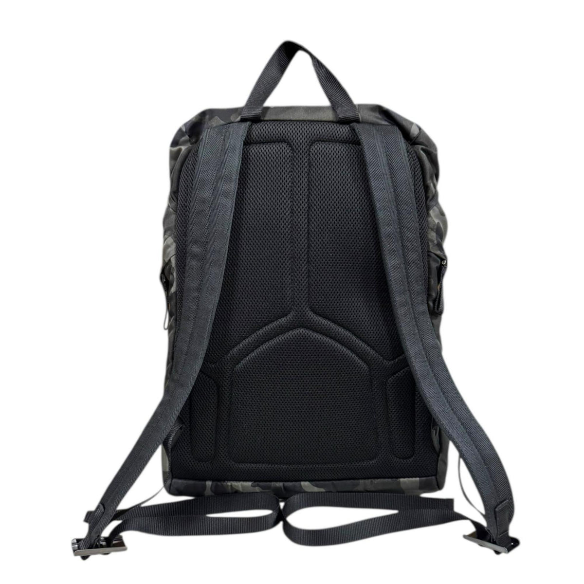 Prada Black Green Nylon Backpack (Pre-Owned)