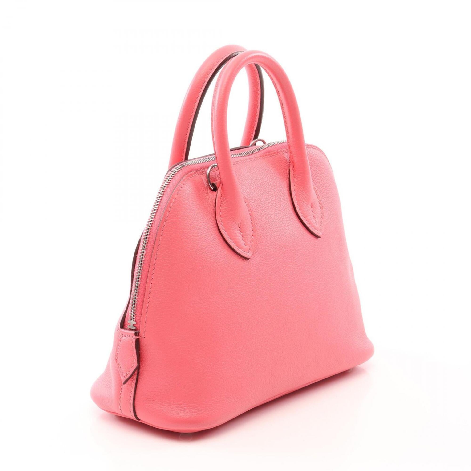 Hermes Pink Rose Azalee Leather Handbag (Pre-Owned)