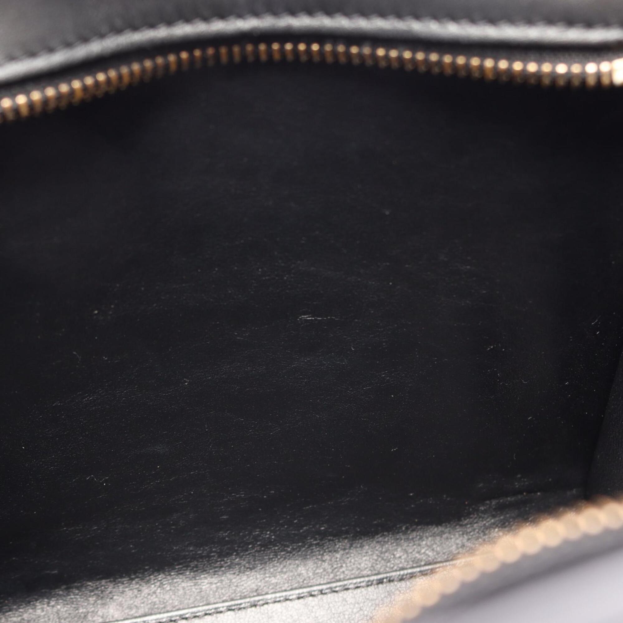 Celine Black White Leather Handbag (Pre-Owned)
