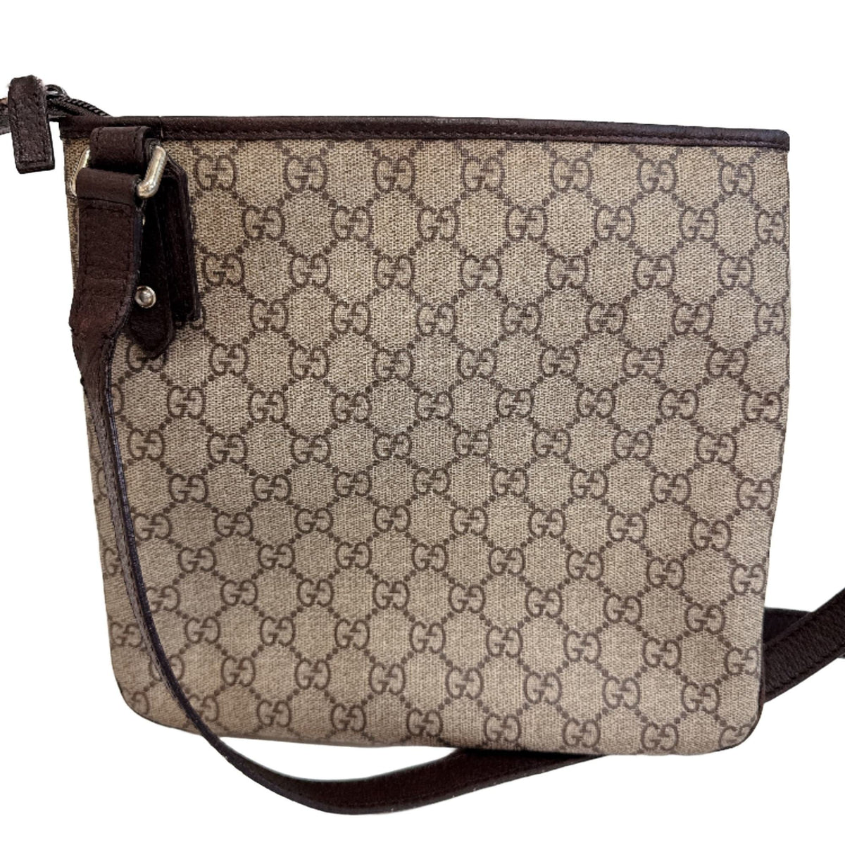 Gucci Gg Canvas Brown Pvc Shoulder Bag (Pre-Owned)