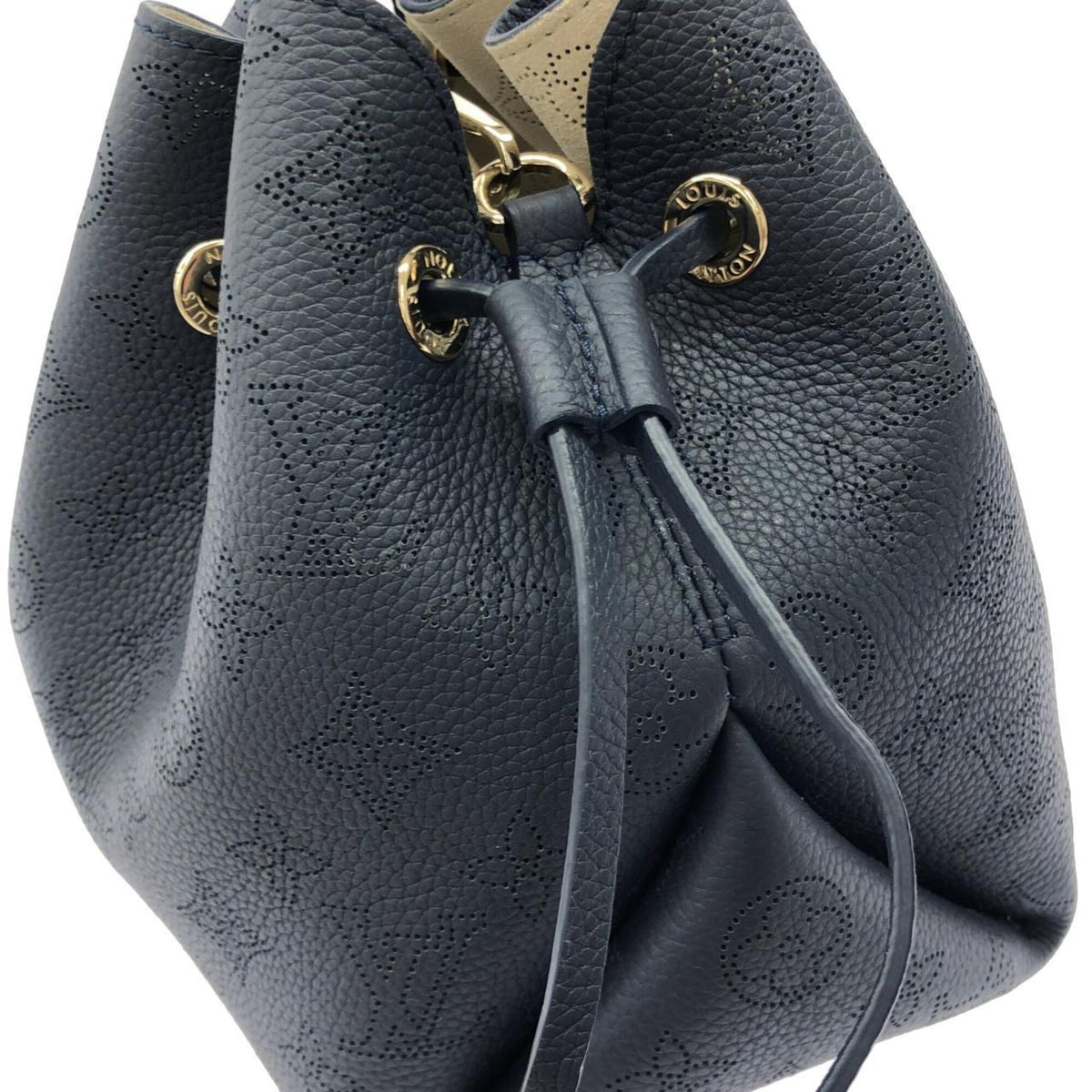 Louis Vuitton Mahina Marine Mahina Leather Shoulder Bag (Pre-Owned)