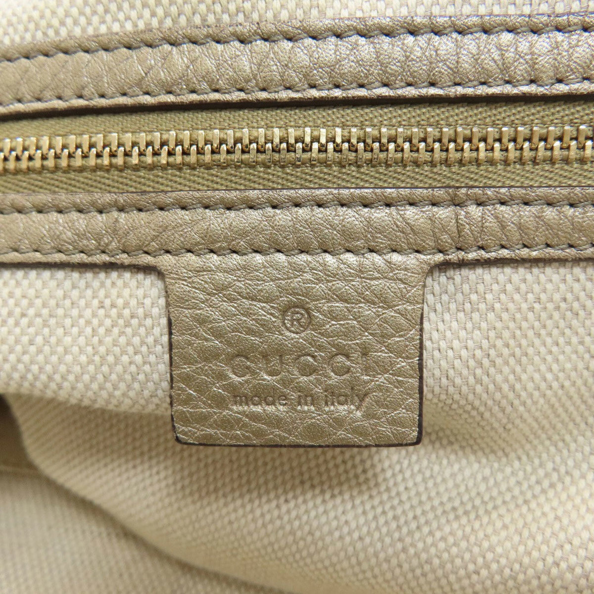Gucci Gold Leather Tote Bag (Pre-Owned)