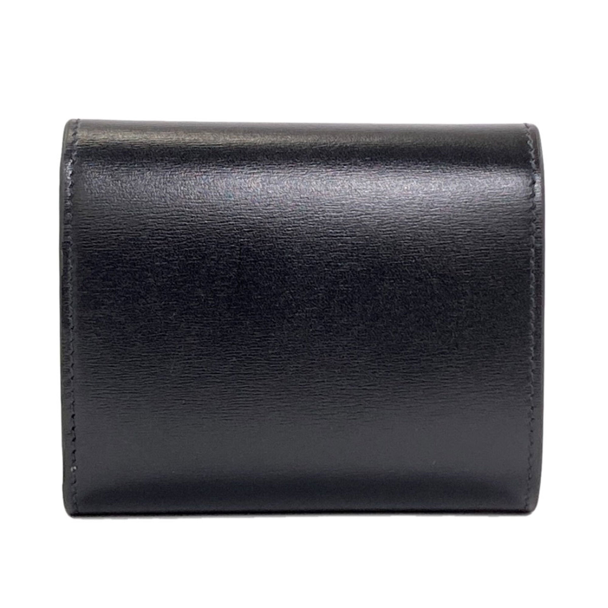 Celine Black Leather Wallet (Tri-Fold) (Pre-Owned)