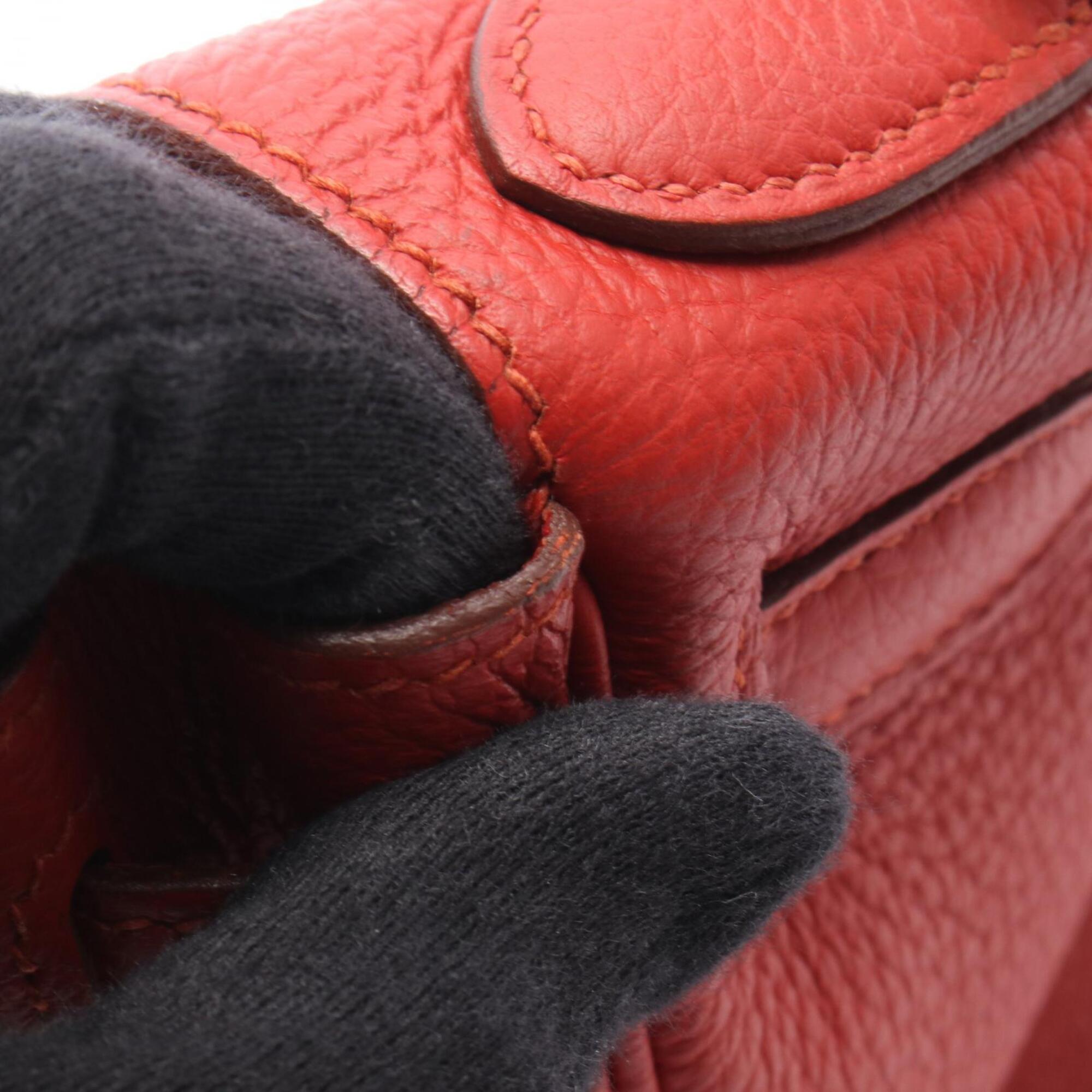 Hermes Red Color Togo Leather Handbag (Pre-Owned)