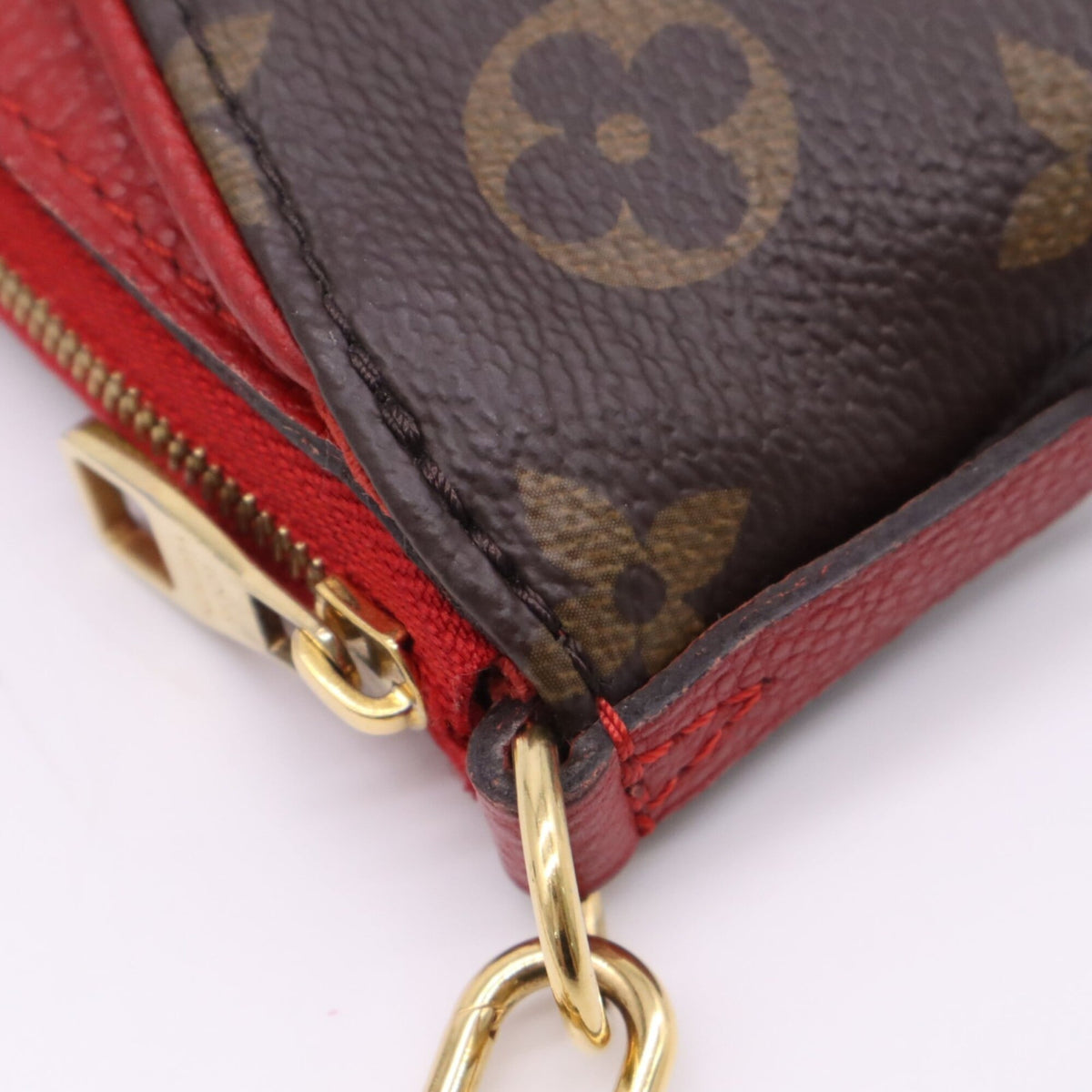 Louis Vuitton Beige Brown Coated Canvas Leather Handbag (Pre-Owned)