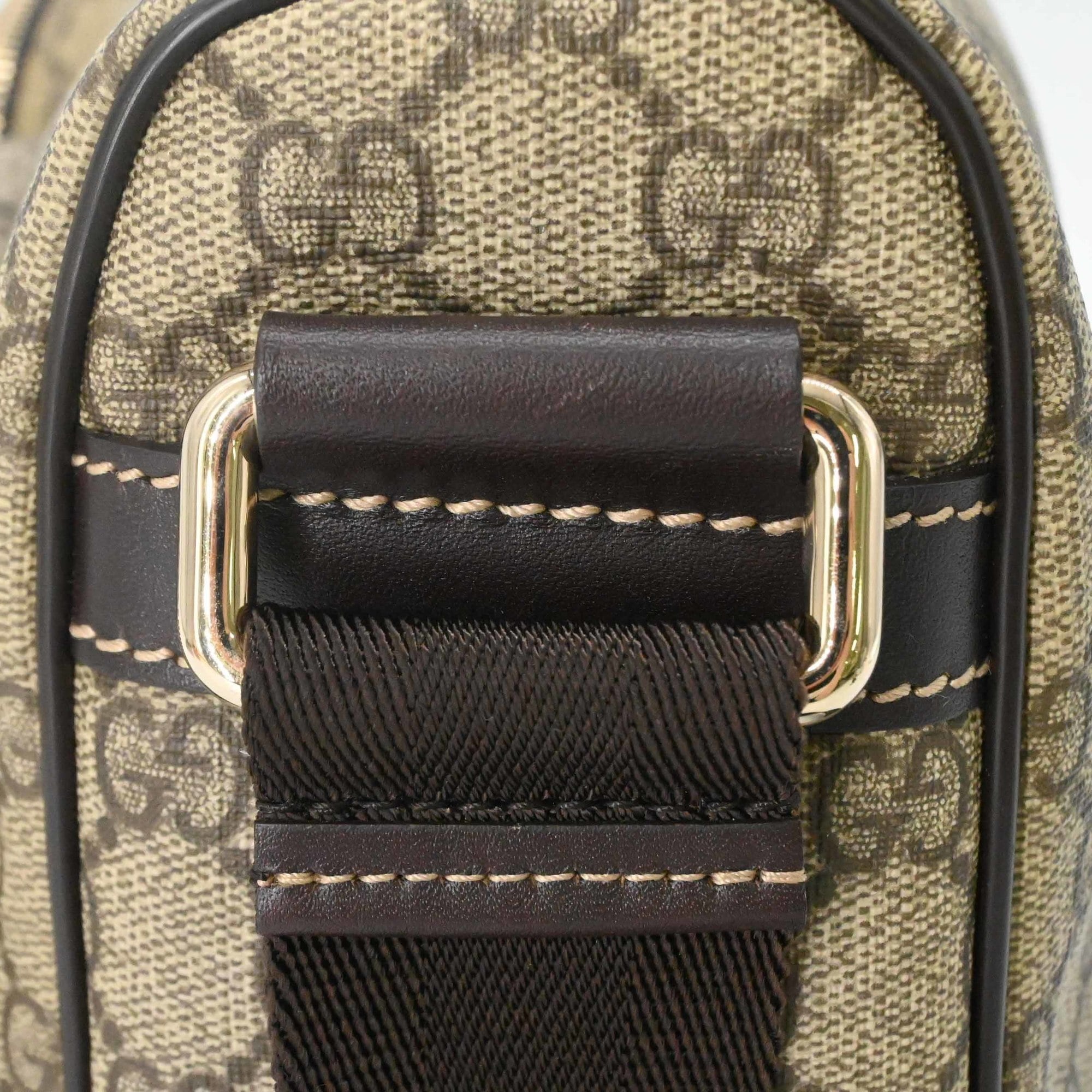 Gucci Beige Brown Pvc Leather Shoulder Bag (Pre-Owned)