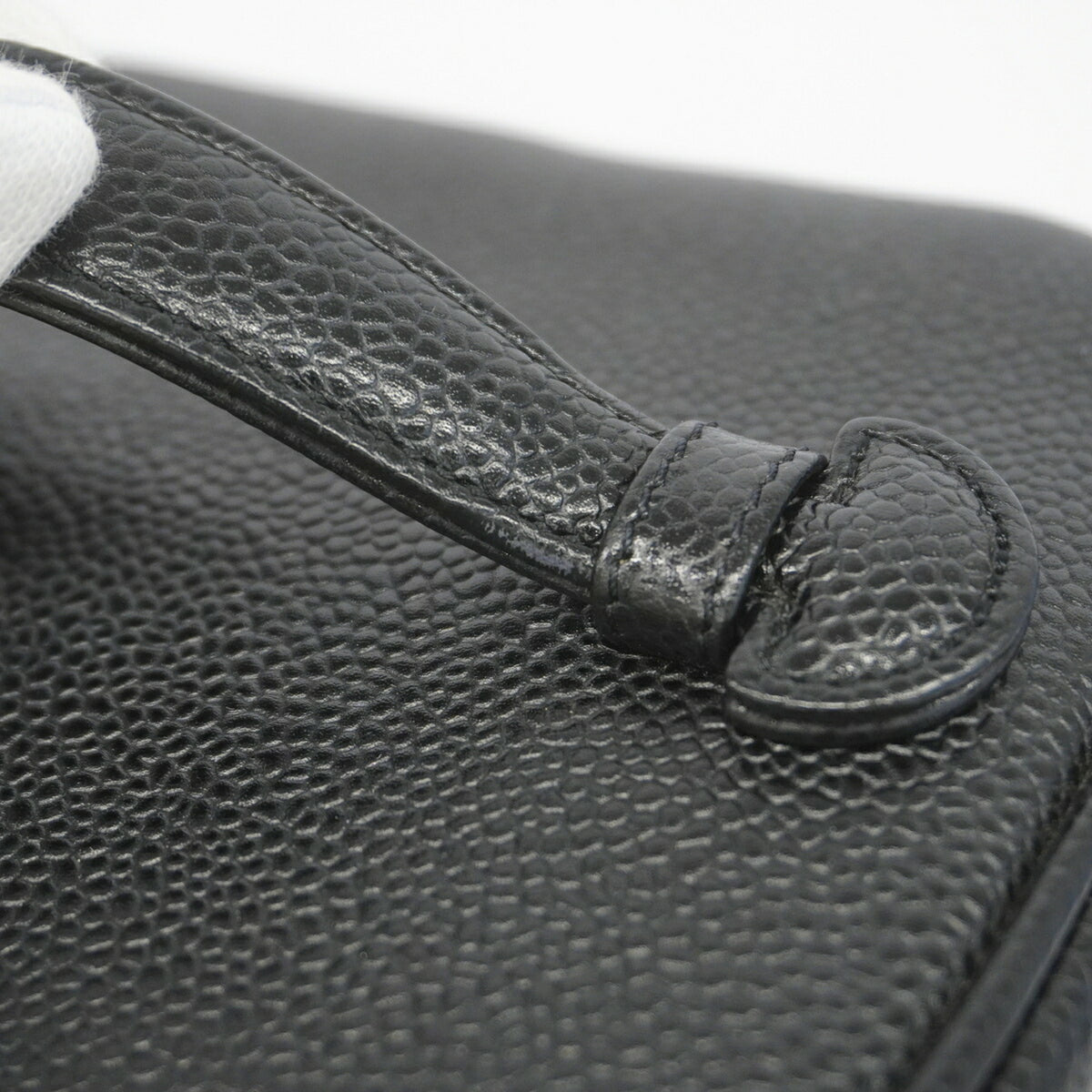 Chanel Black Grained Calfskin Vanity Bag (Pre-Owned)