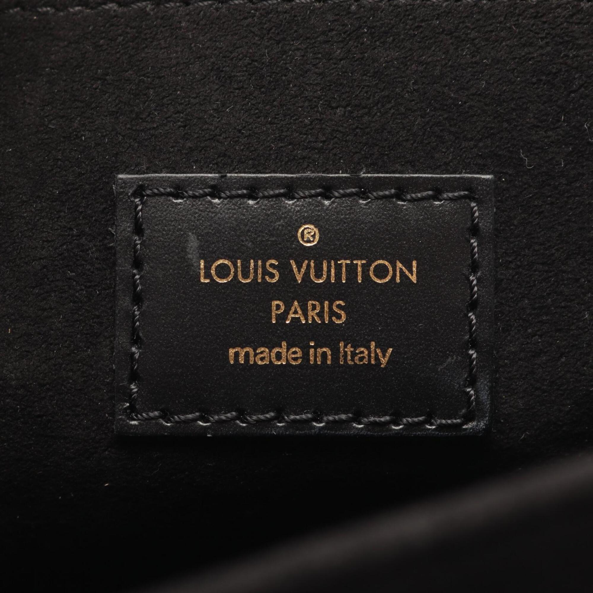 Louis Vuitton Black Brown Coated Canvas Pvc Monogram Reverse Leather Handbag Pochette (Pre-Owned)