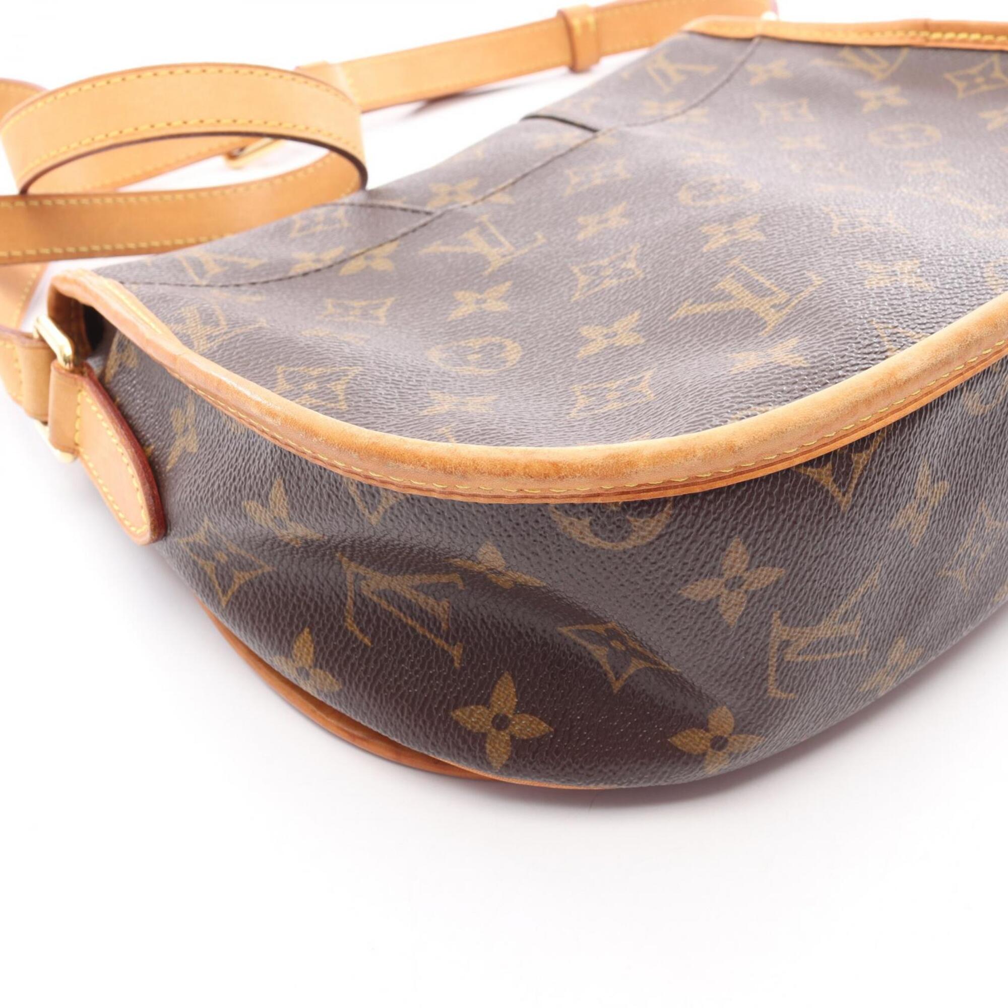 Louis Vuitton Brown Monogram Coated Canvas Leather Handbag Shoulder Bag (Pre-Owned)