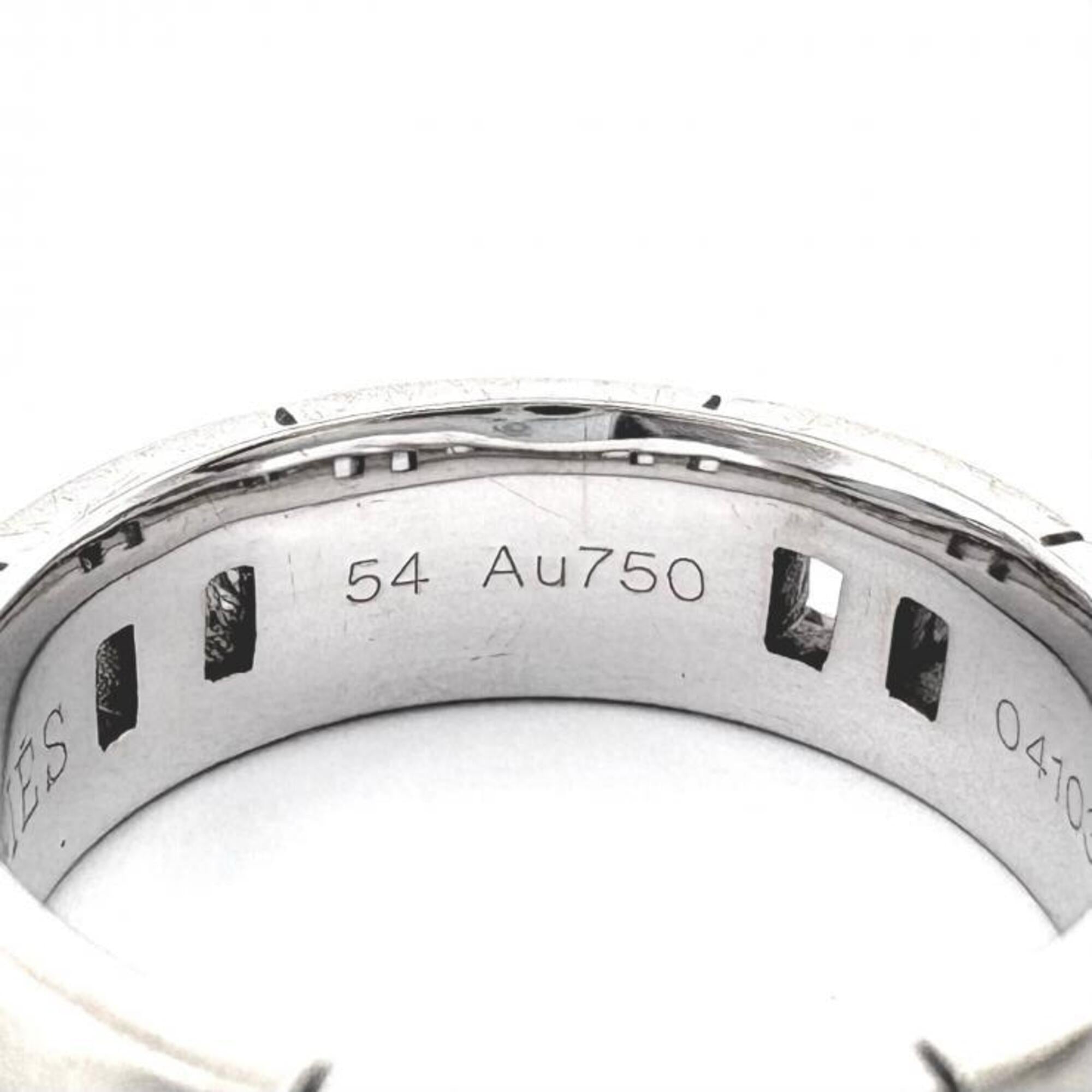 Hermes Silver White Gold (18K) Band Ring (Pre-Owned)