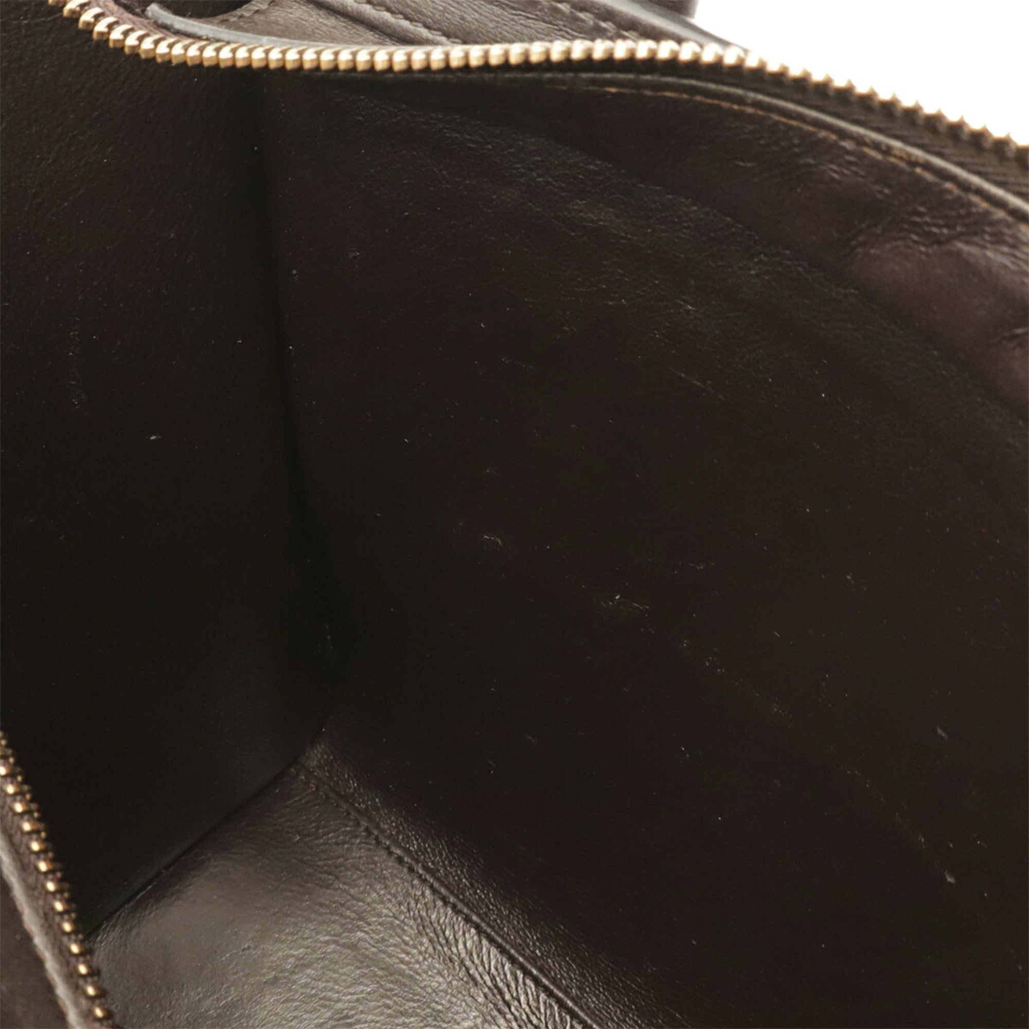 Celine Bordeaux Brown Dark Brown Red Color Leather Handbag (Pre-Owned)