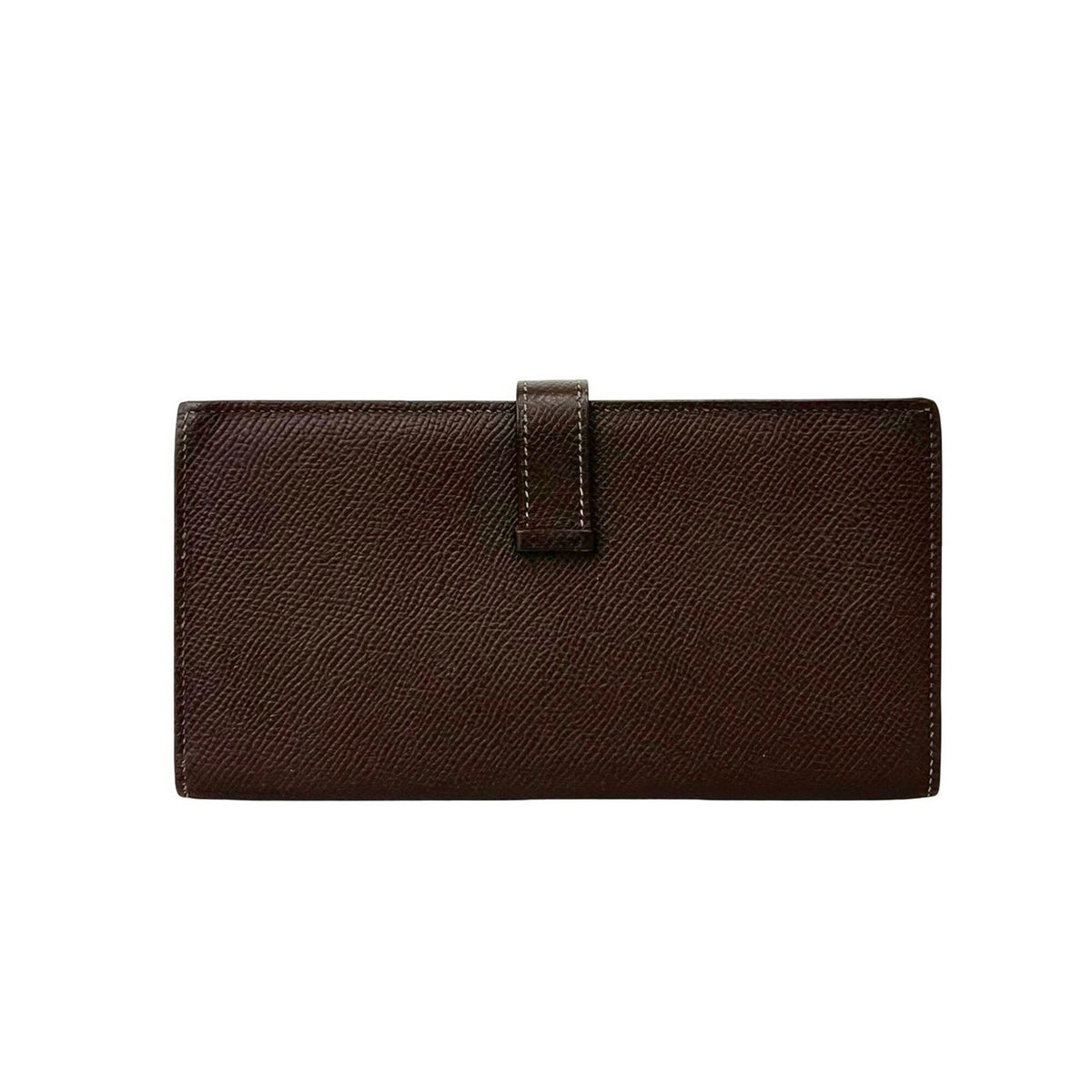 Hermes Brown Epsom Leather Long Wallet (Bi-Fold) (Pre-Owned)