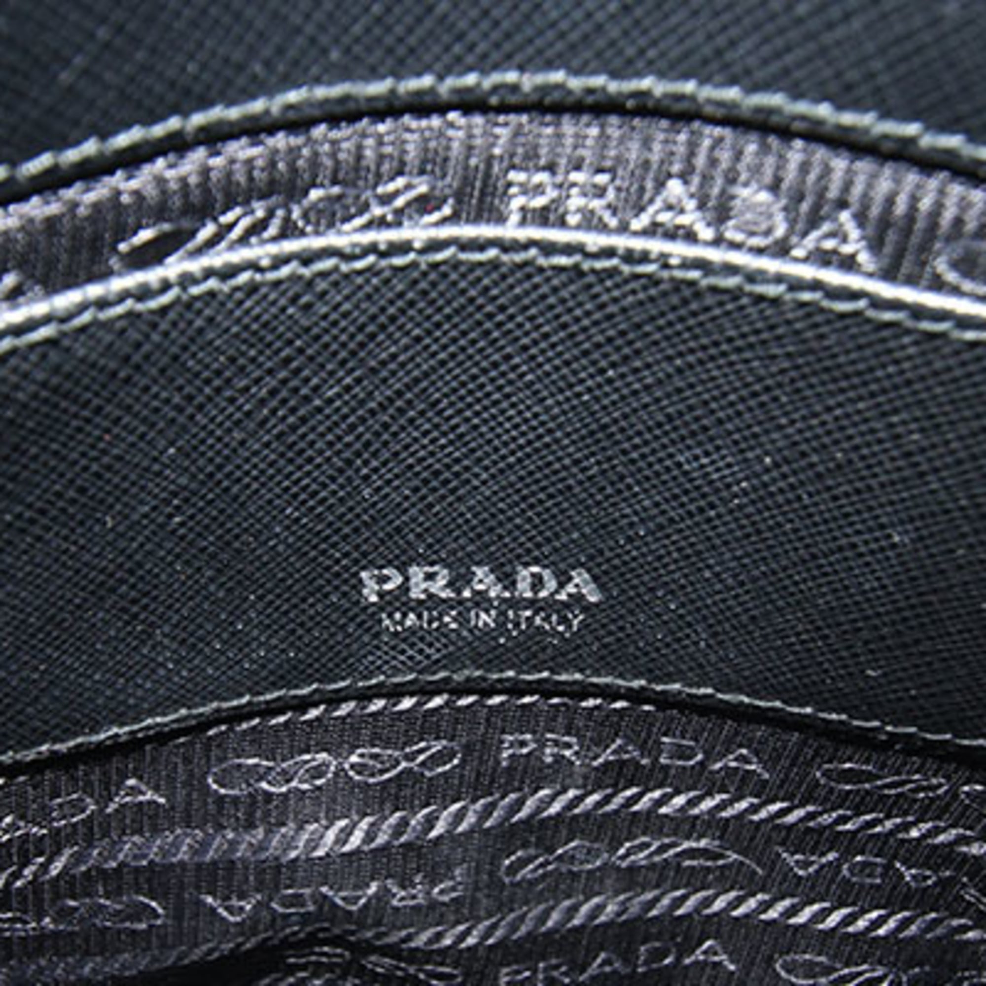 Prada Black Leather Pochette Shoulder Bag (Pre-Owned)