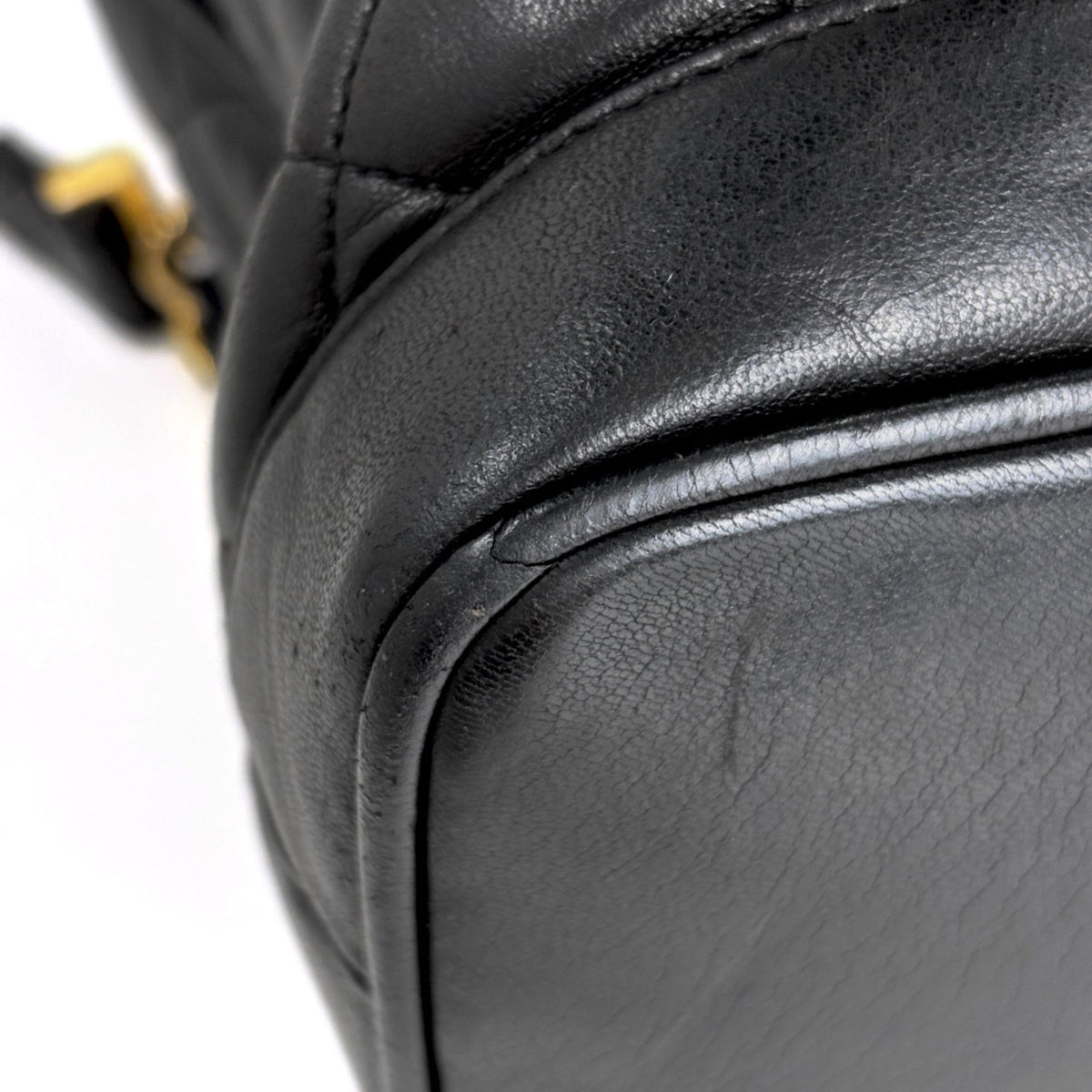 Chanel Matelasse Black Leather Backpack (Pre-Owned)