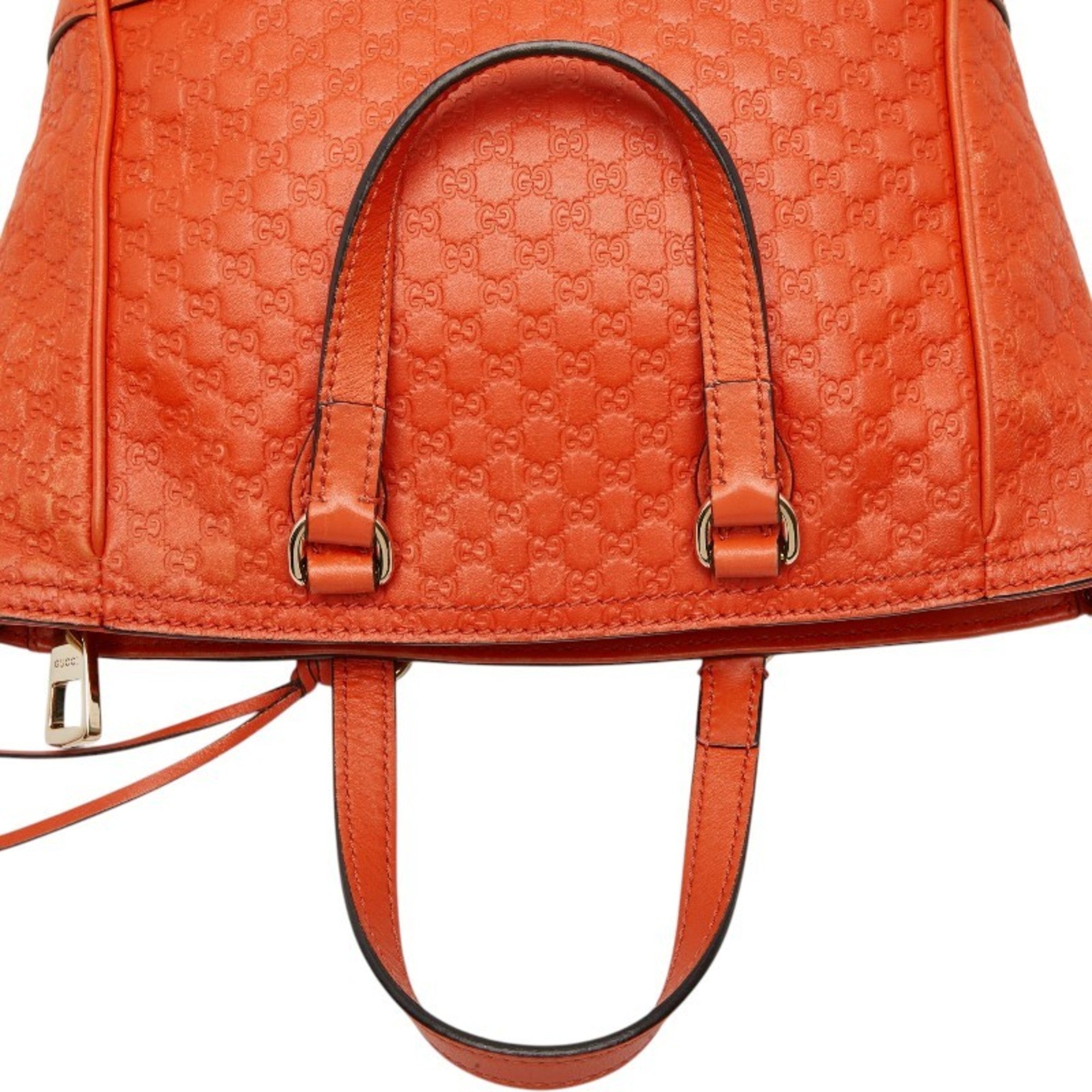 Gucci Microguccissima Orange Leather Handbag Shoulder Bag (Pre-Owned)