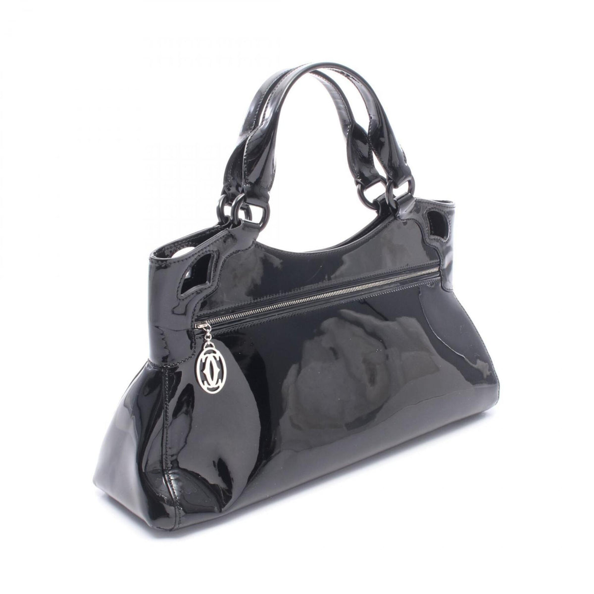 Cartier Black Patent Leather Handbag (Pre-Owned)