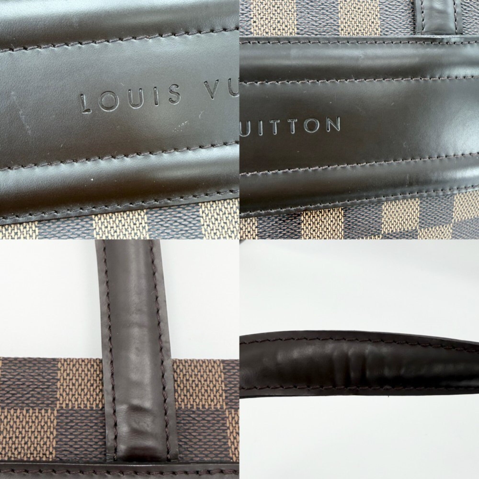 Louis Vuitton Brown Damier Canvas Handbag Pouch Tote Bag (Pre-Owned)