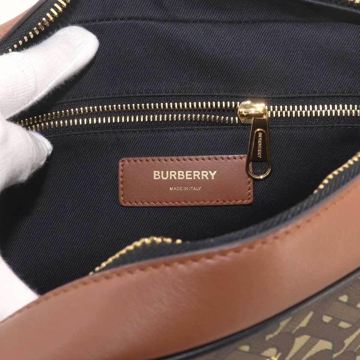 Burberry Brown Pvc Leather Handbag Shoulder Bag (Pre-Owned)