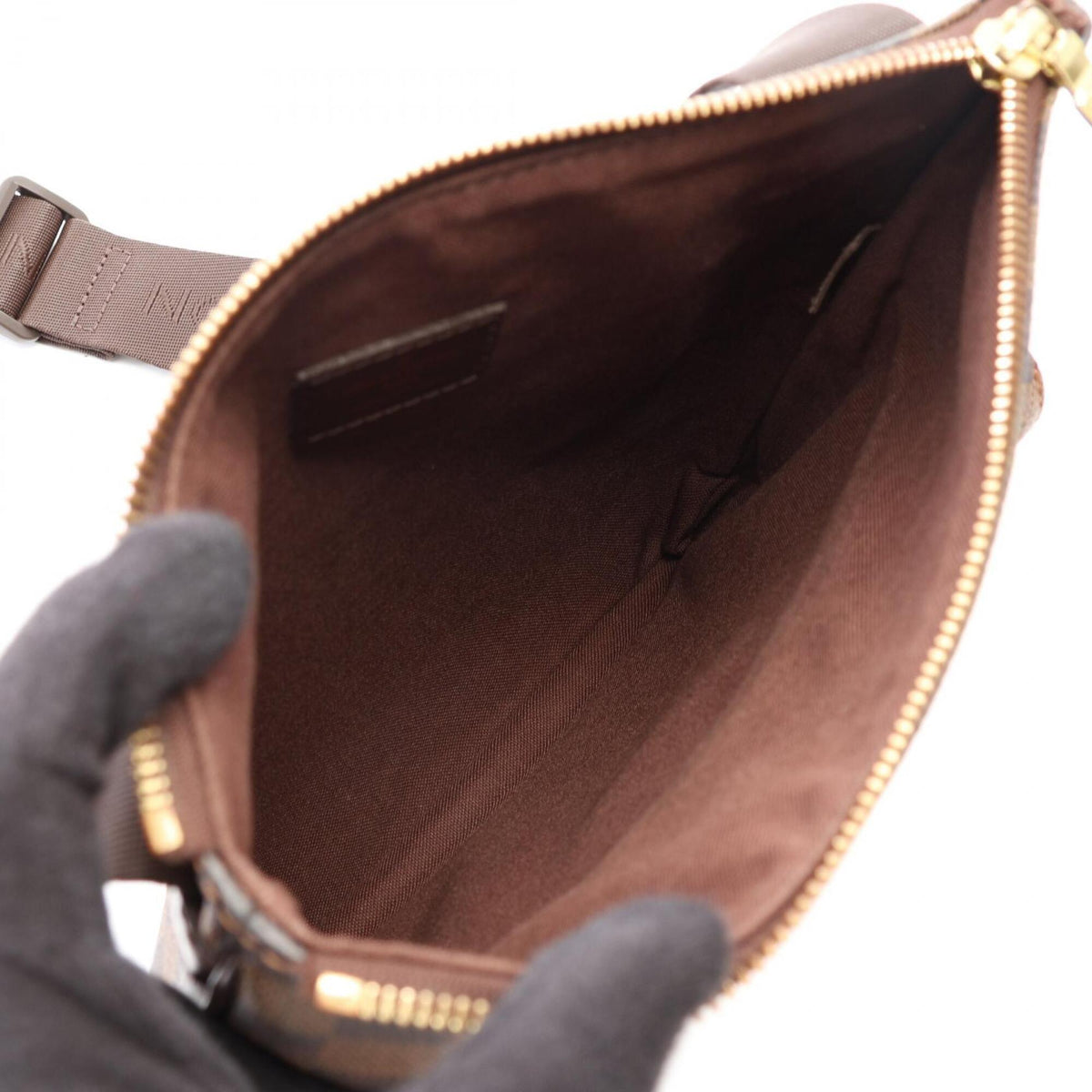 Louis Vuitton Brown Ebene Coated Canvas Leather Handbag Shoulder Bag (Pre-Owned)
