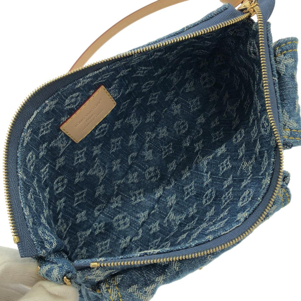 Louis Vuitton Blue Denim Canvas Handbag Pochette (Pre-Owned)