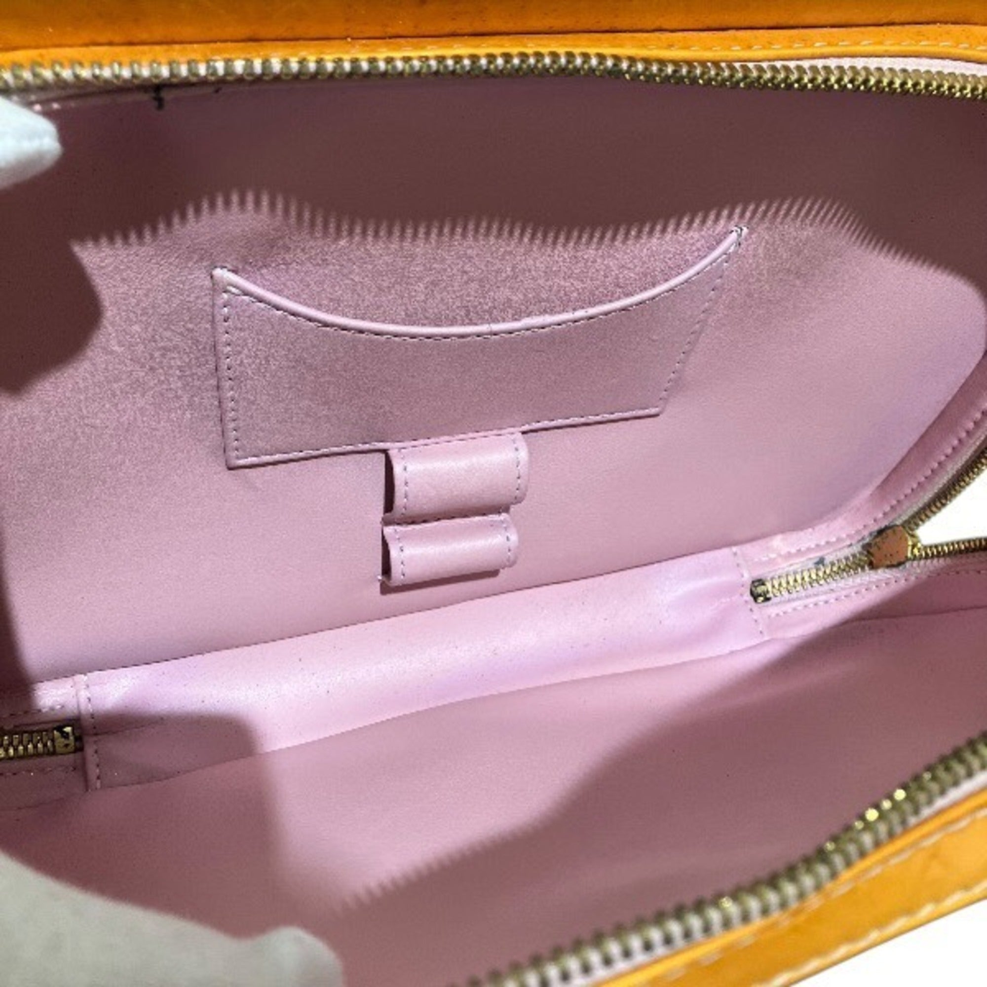 Louis Vuitton Orange Pink Leather Backpack Handbag (Pre-Owned)