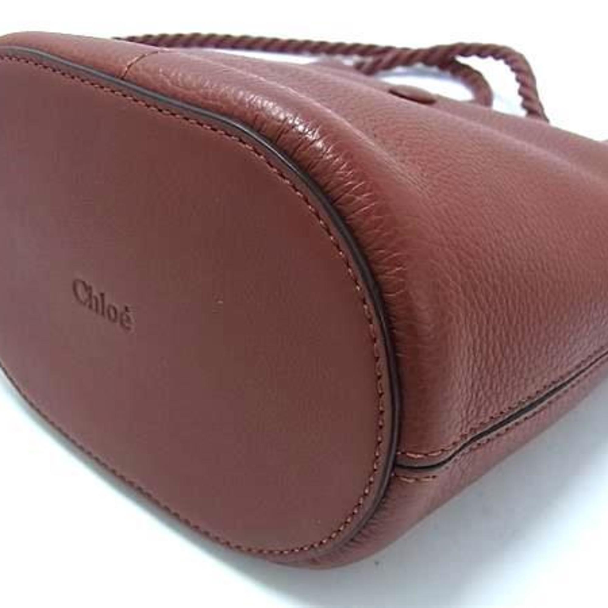 Chloé Brown Leather Handbag Shoulder Bag (Pre-Owned)
