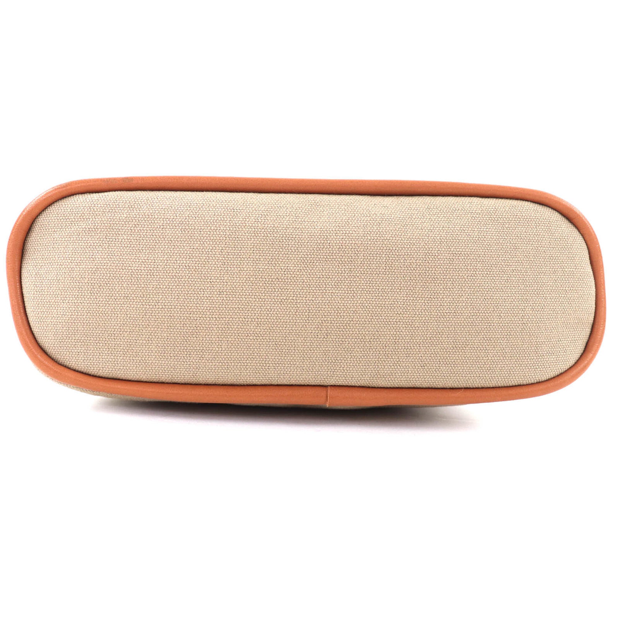 Hermes Bolide Beige Cotton 100% Leather Pouch (Pre-Owned)