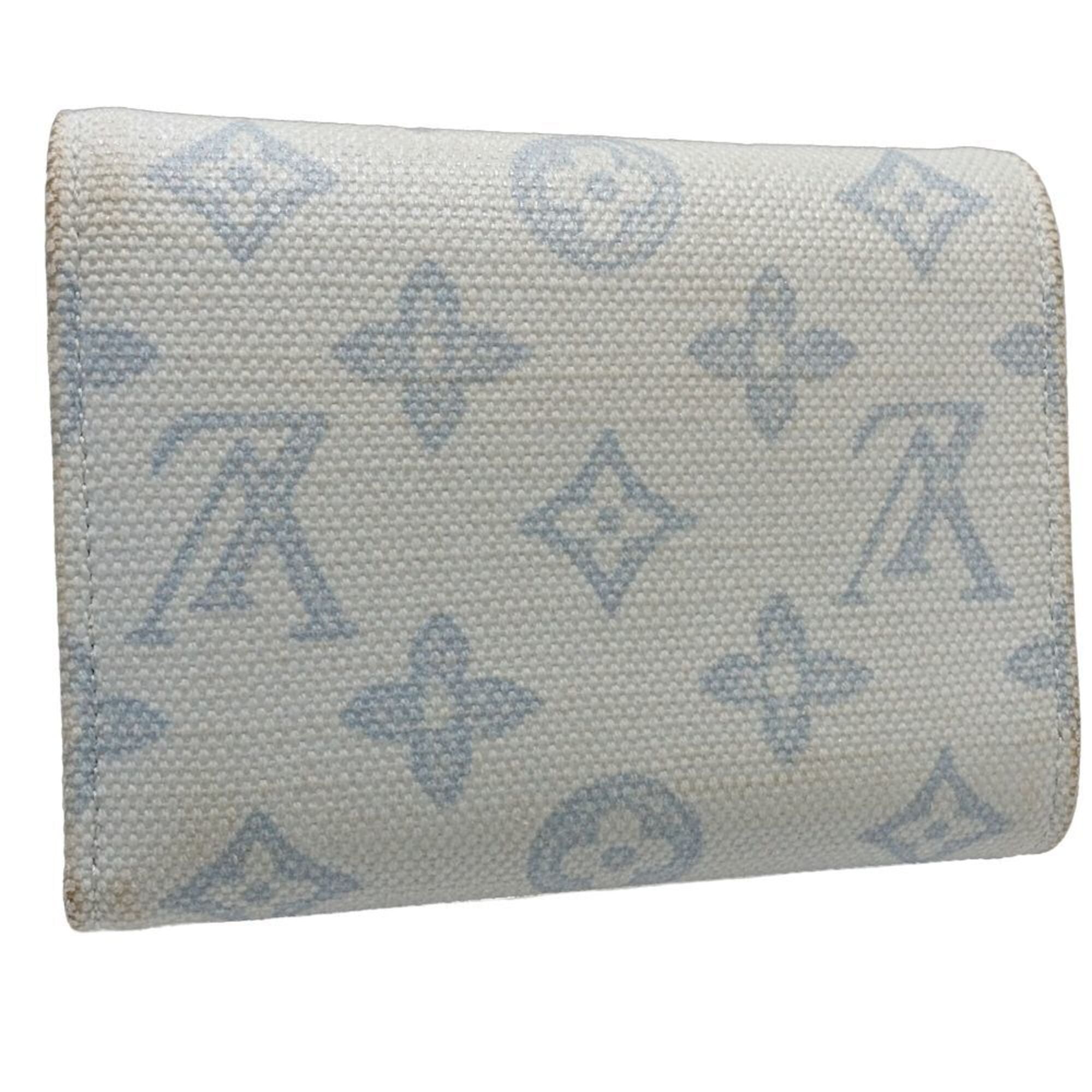 Louis Vuitton Monogram Canvas Leather Wallet (Tri-Fold) (Pre-Owned)